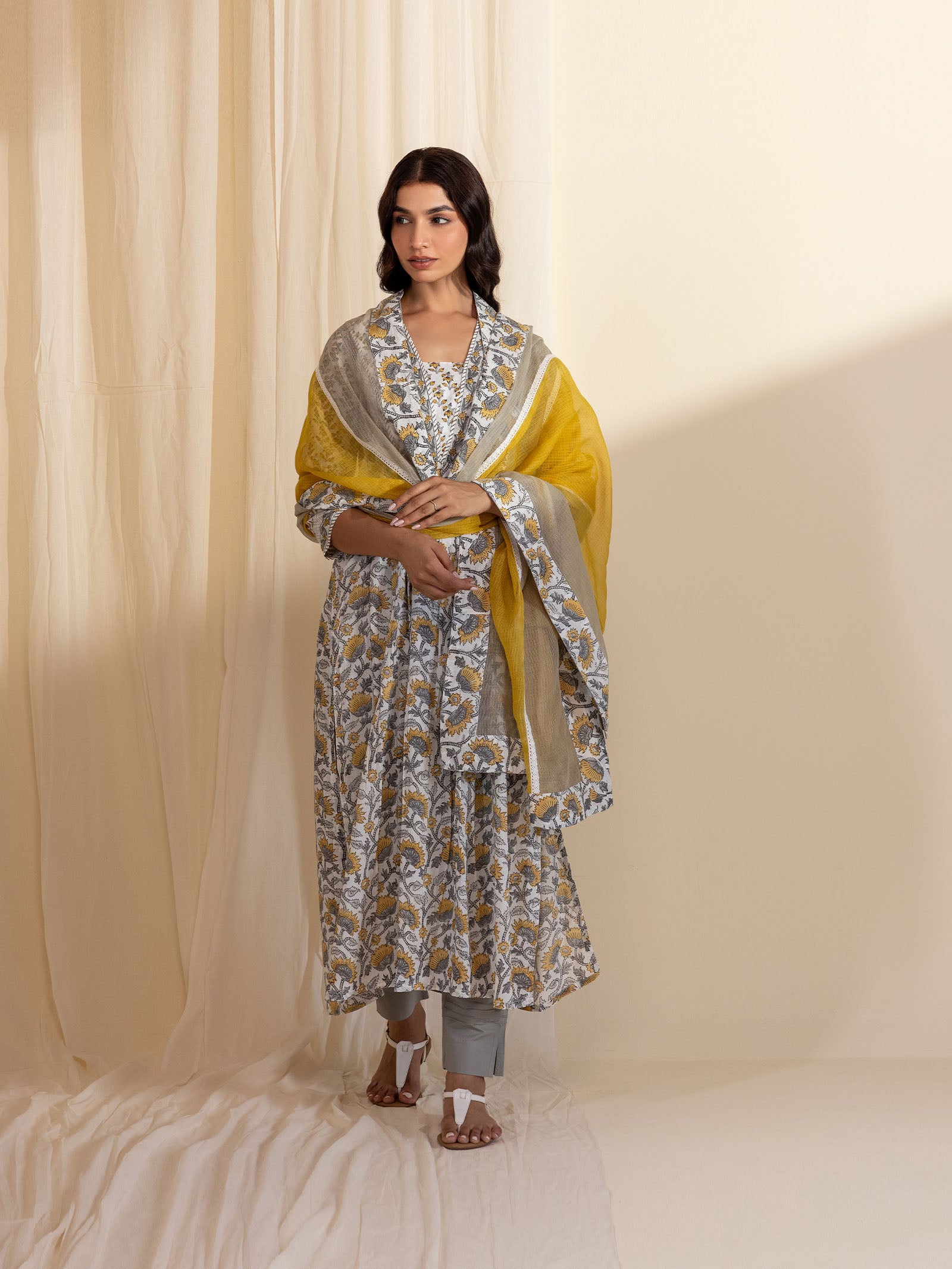 Mustard Field Voile Kurta
