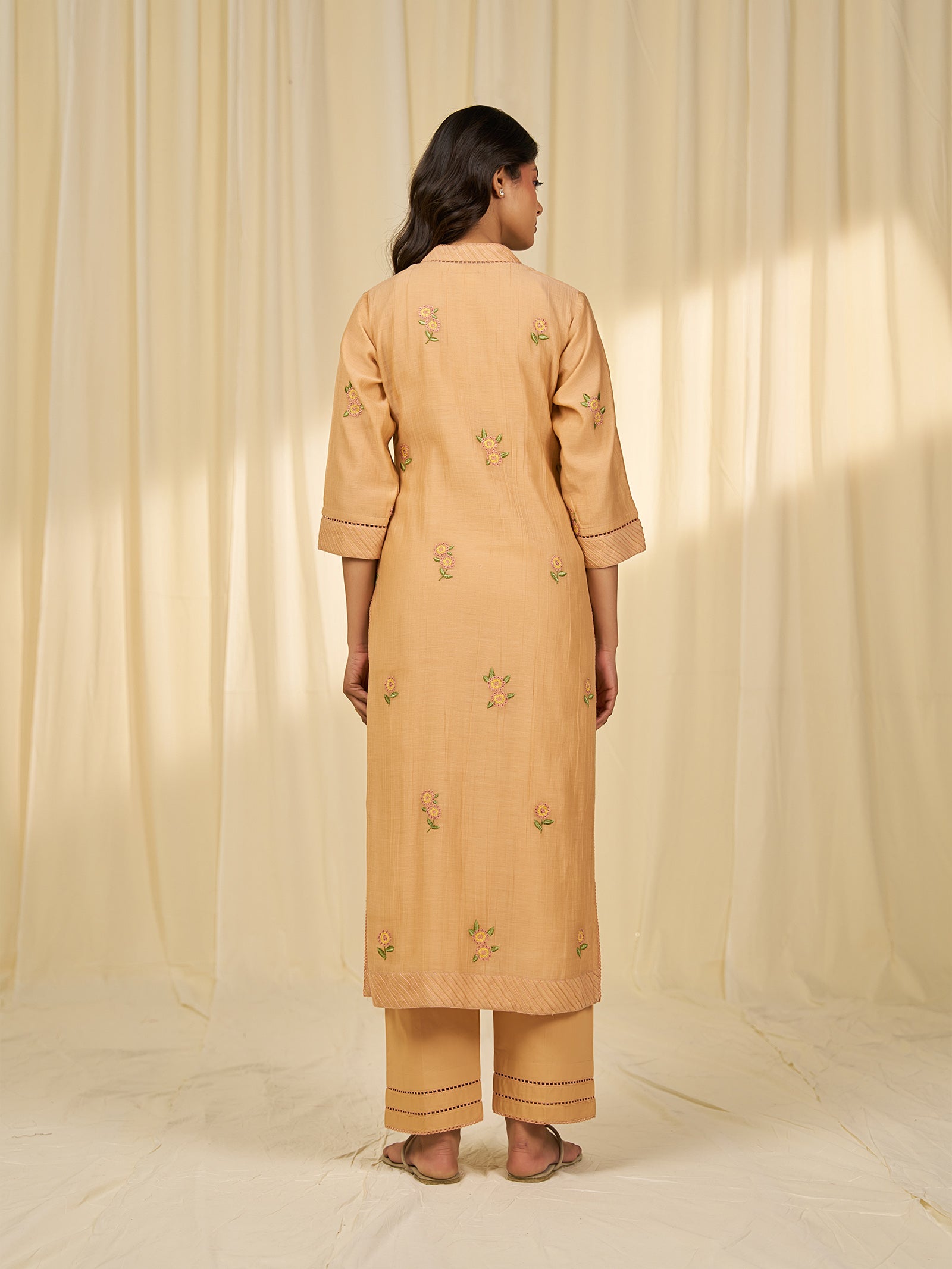 Naturals Wild Lantana Chanderi Kurta