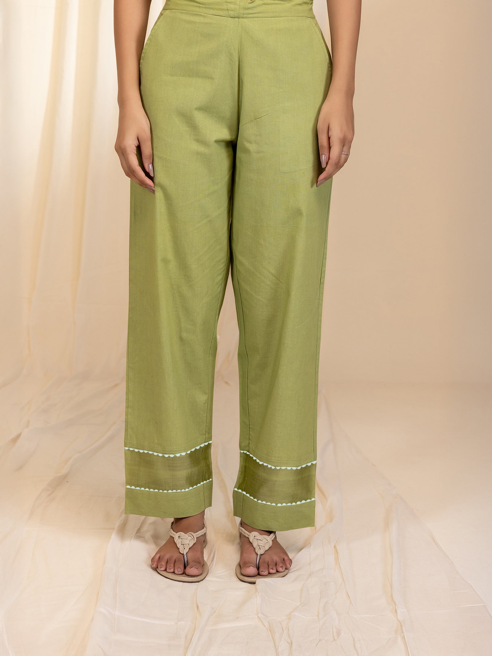 Nawabi Bagh Cotton Straight Pants
