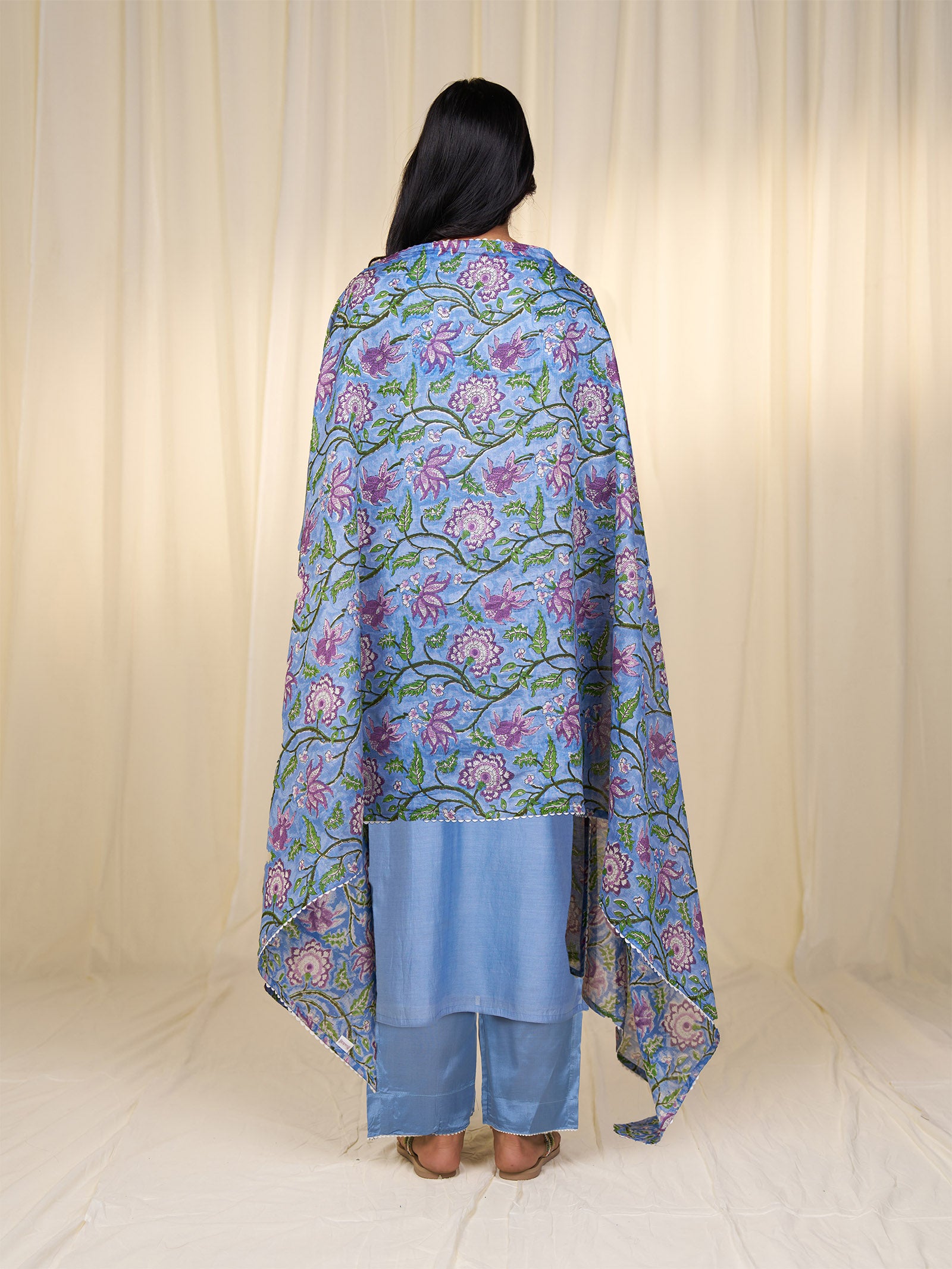 Nilgiri Chanderi Dupatta