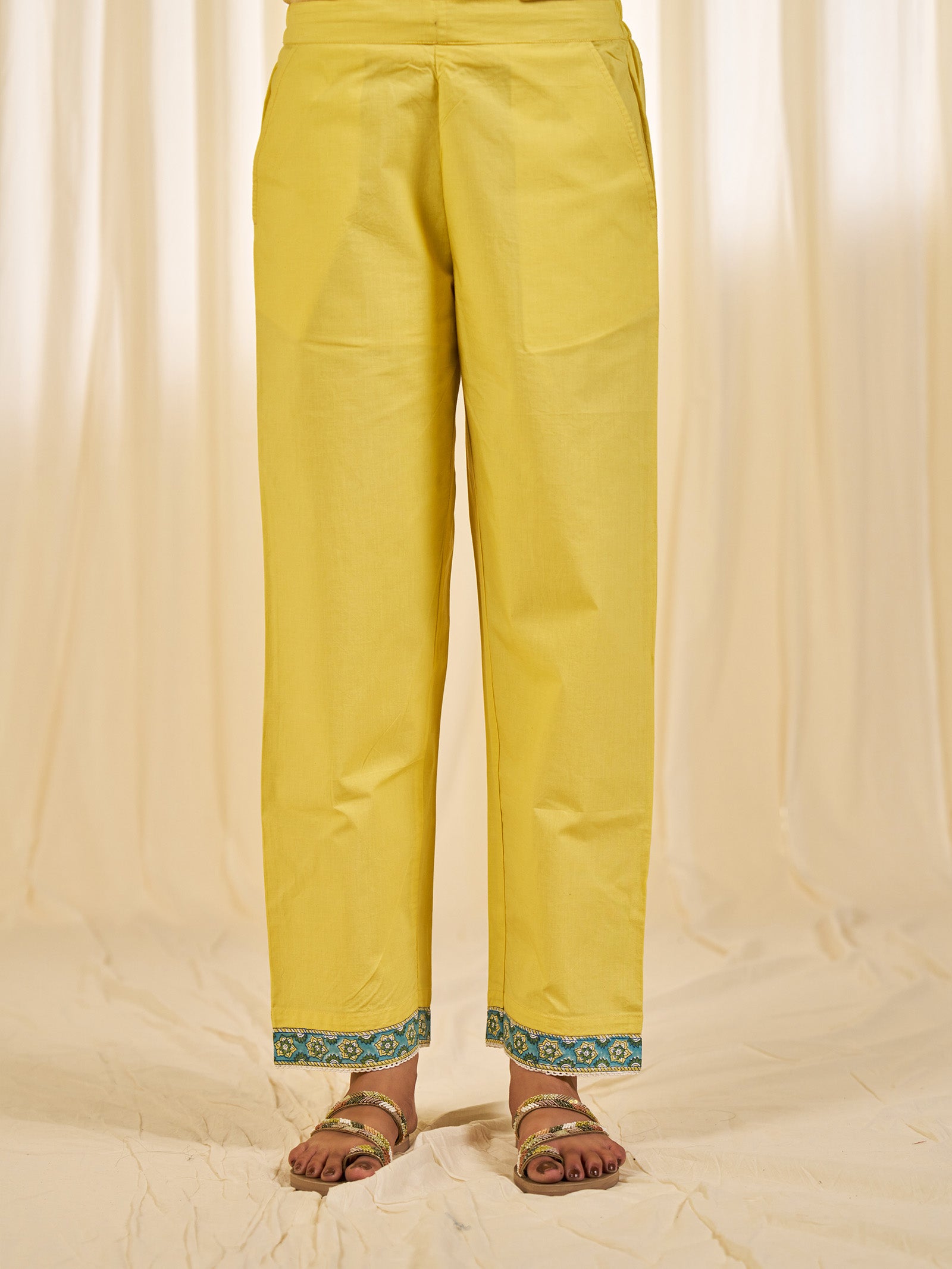 Noida News Cotton Straight Pants