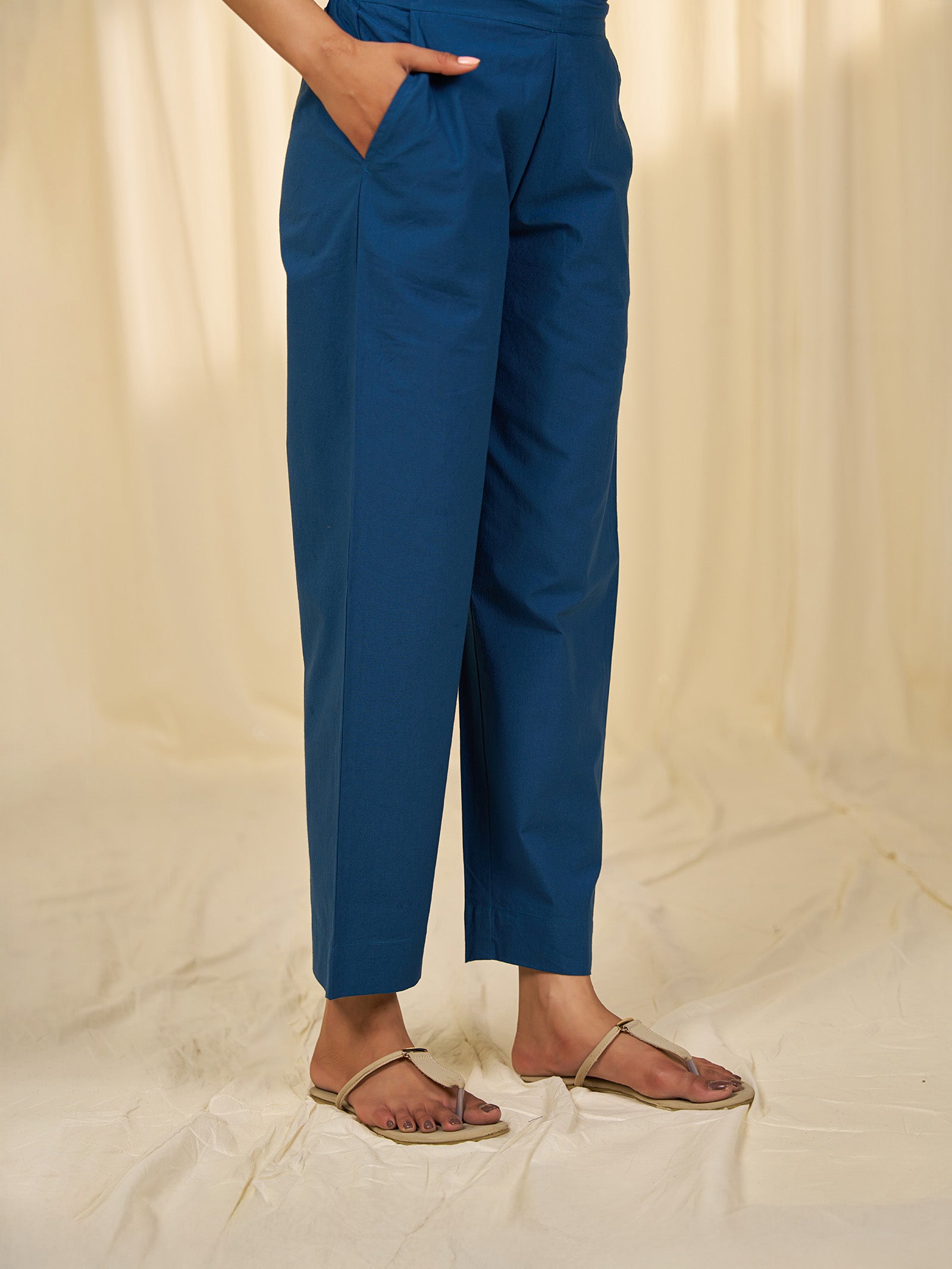 Noor Cotton Straight Pants