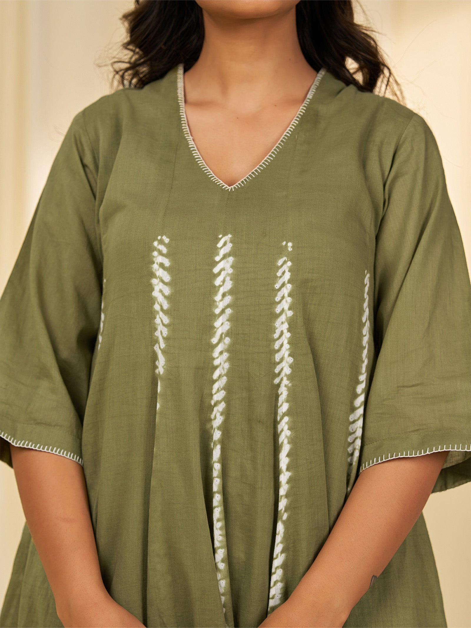Olive Green - Island Moss Voile Dress