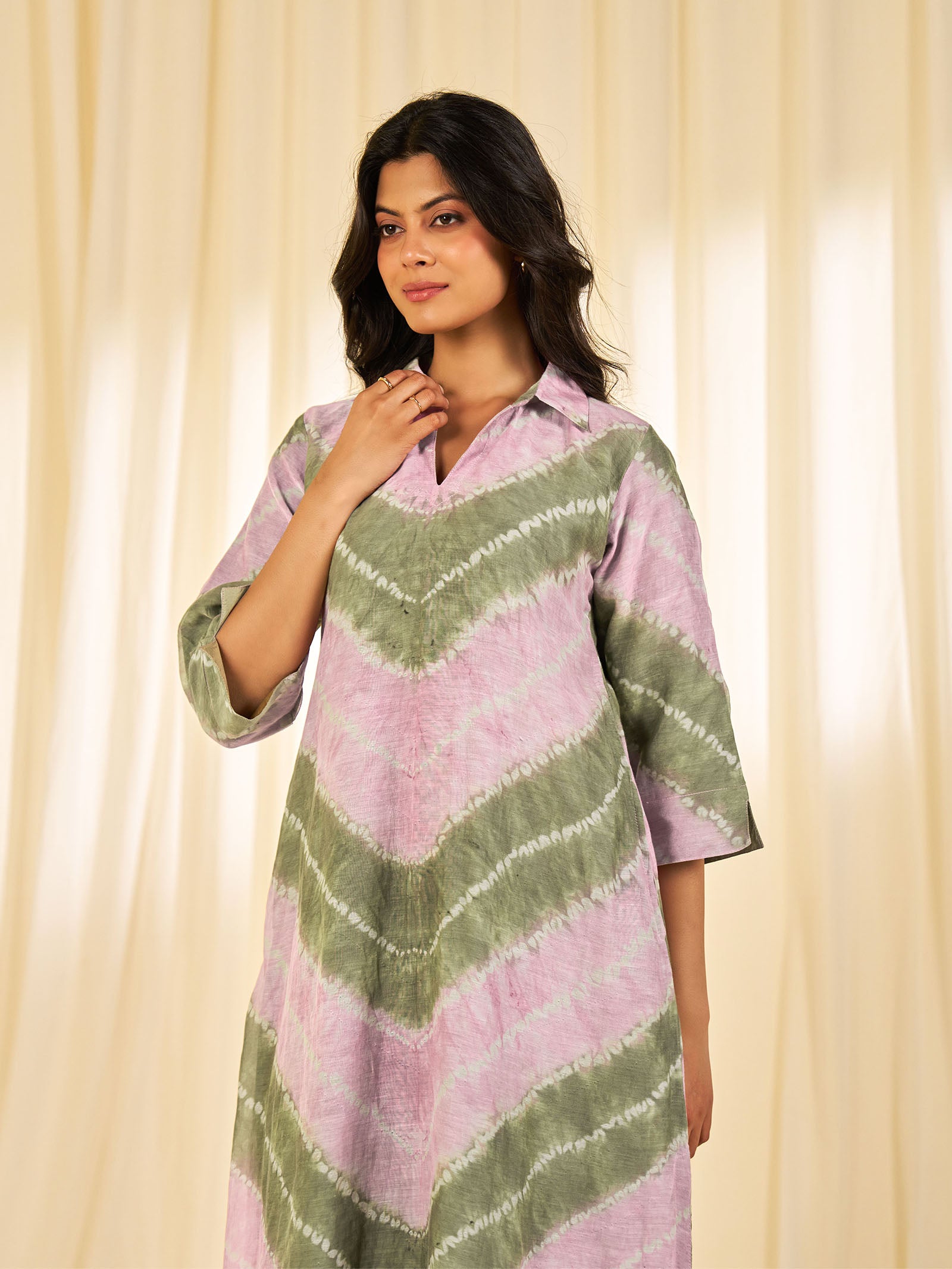 Olive Green - Kandy Chanderi Kurta