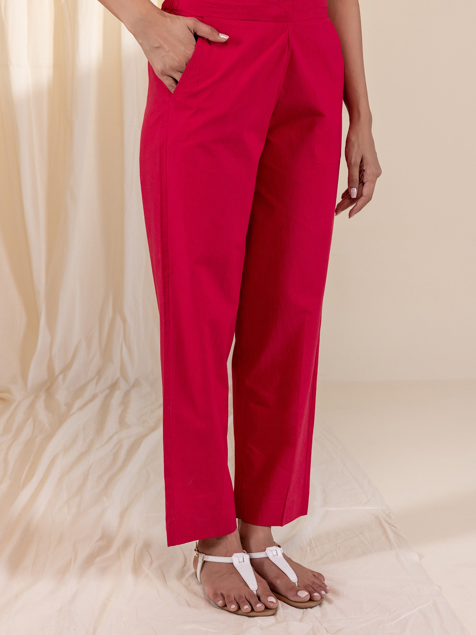 Sea Shells Cotton Straight Pant