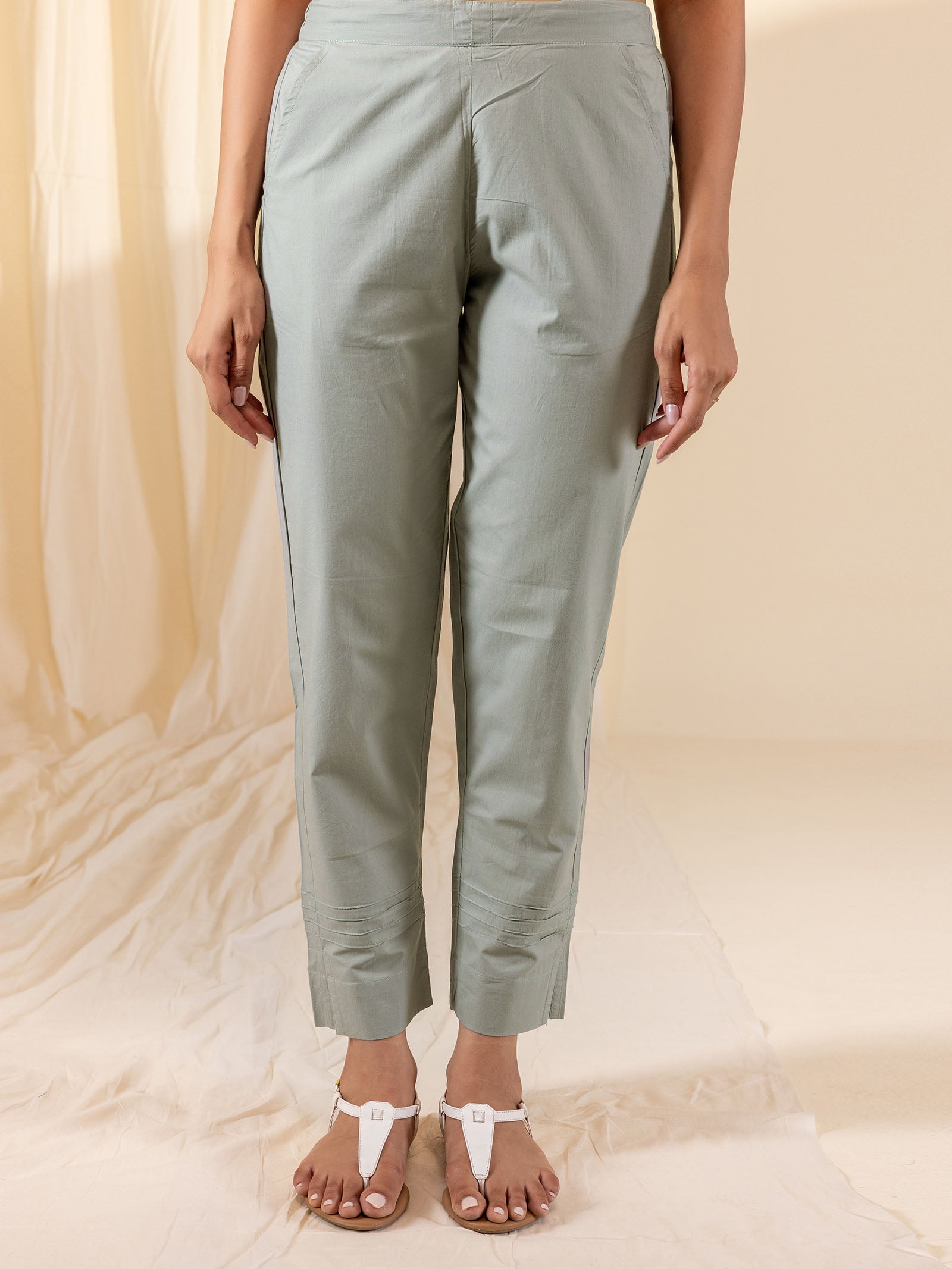 Calming Lavender Cotton Straight Pant