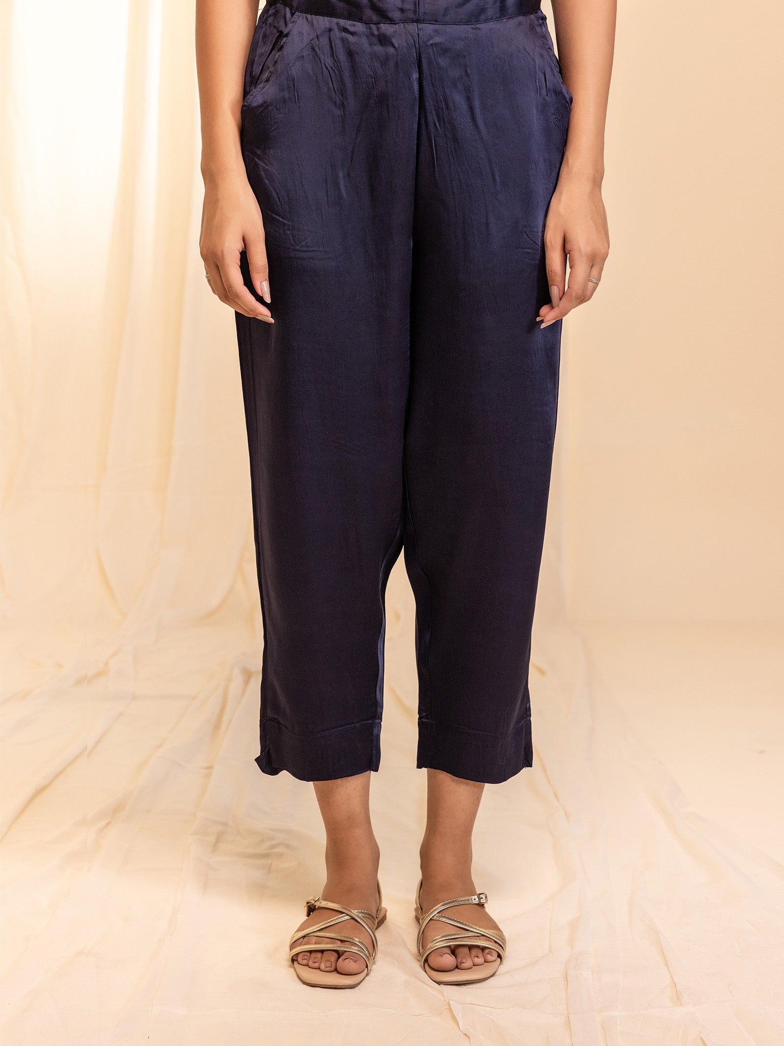 Cocktail Navy Blue Modal Satin Seriously Short Pant