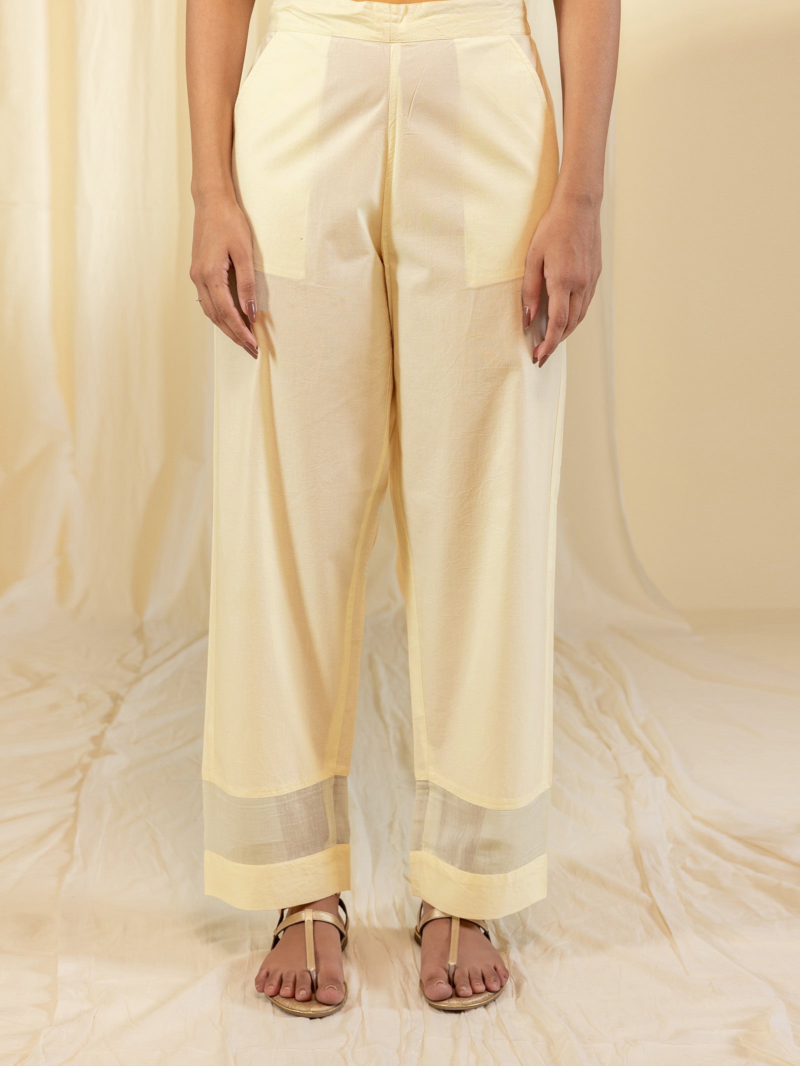 Lemon Cotton Straight Pant