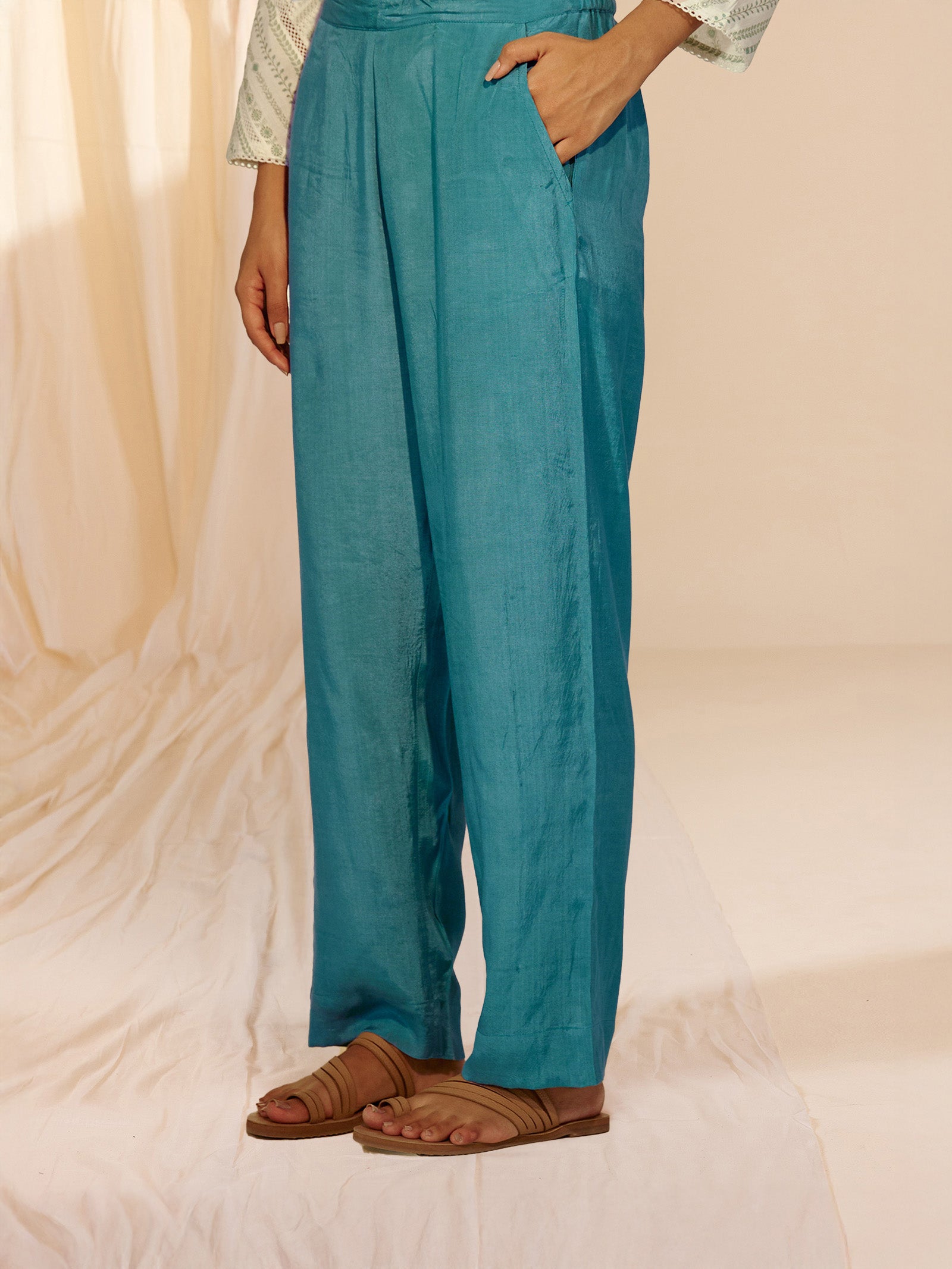 Panna Bamboo Silk Straight Pants