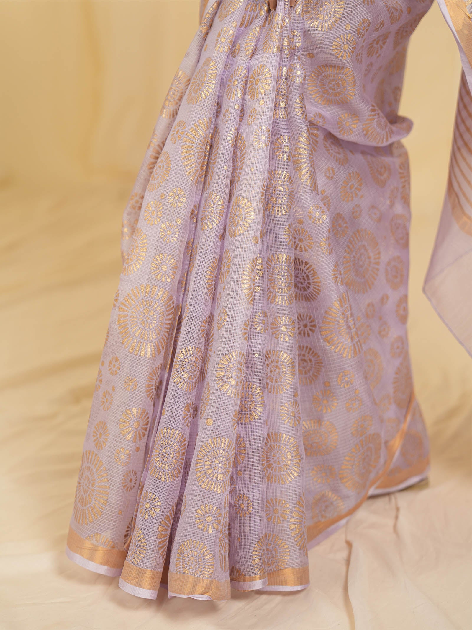 Pastel Lavender Kota Silk Saree