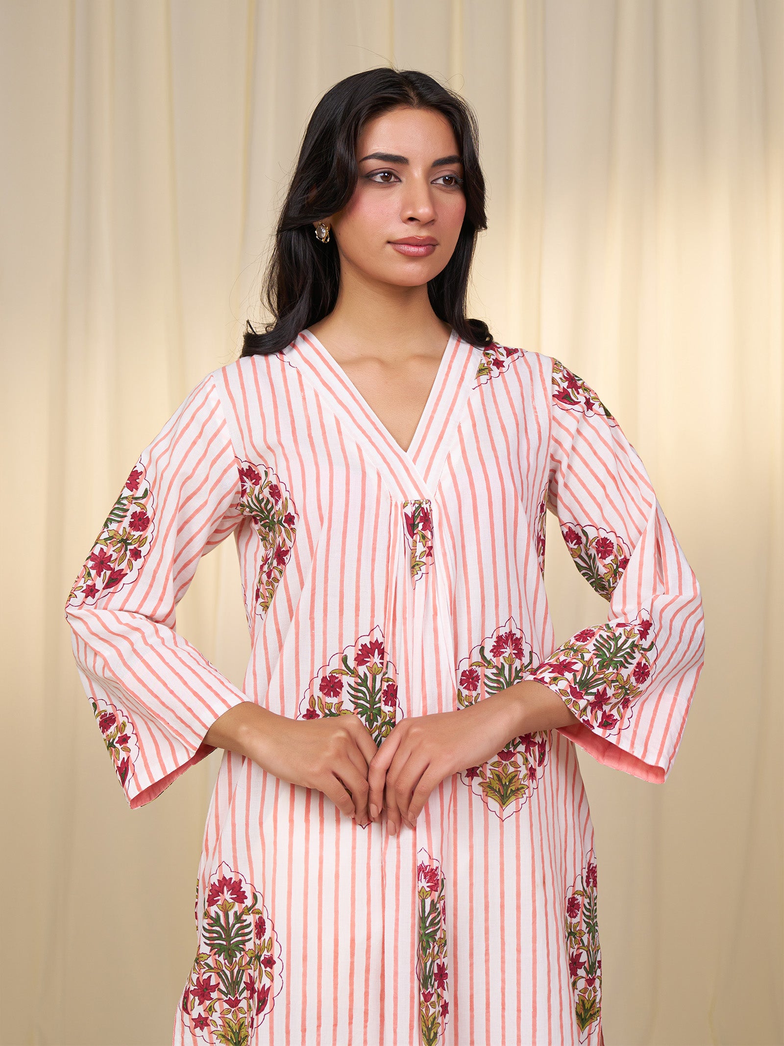Peach Parade Cotton Kurta