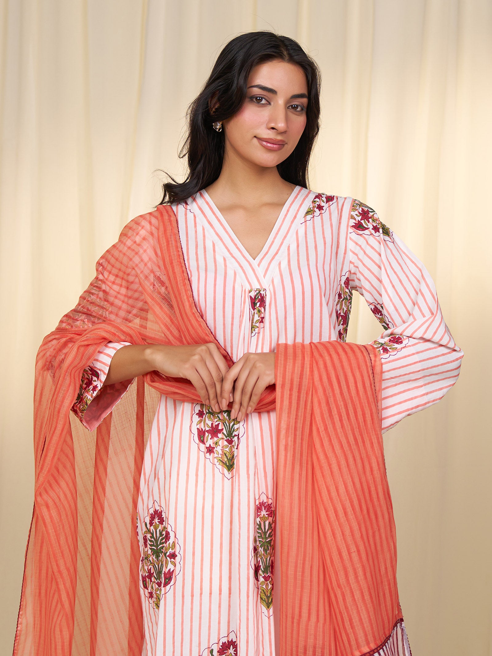 Peach Parade Kota Dupatta