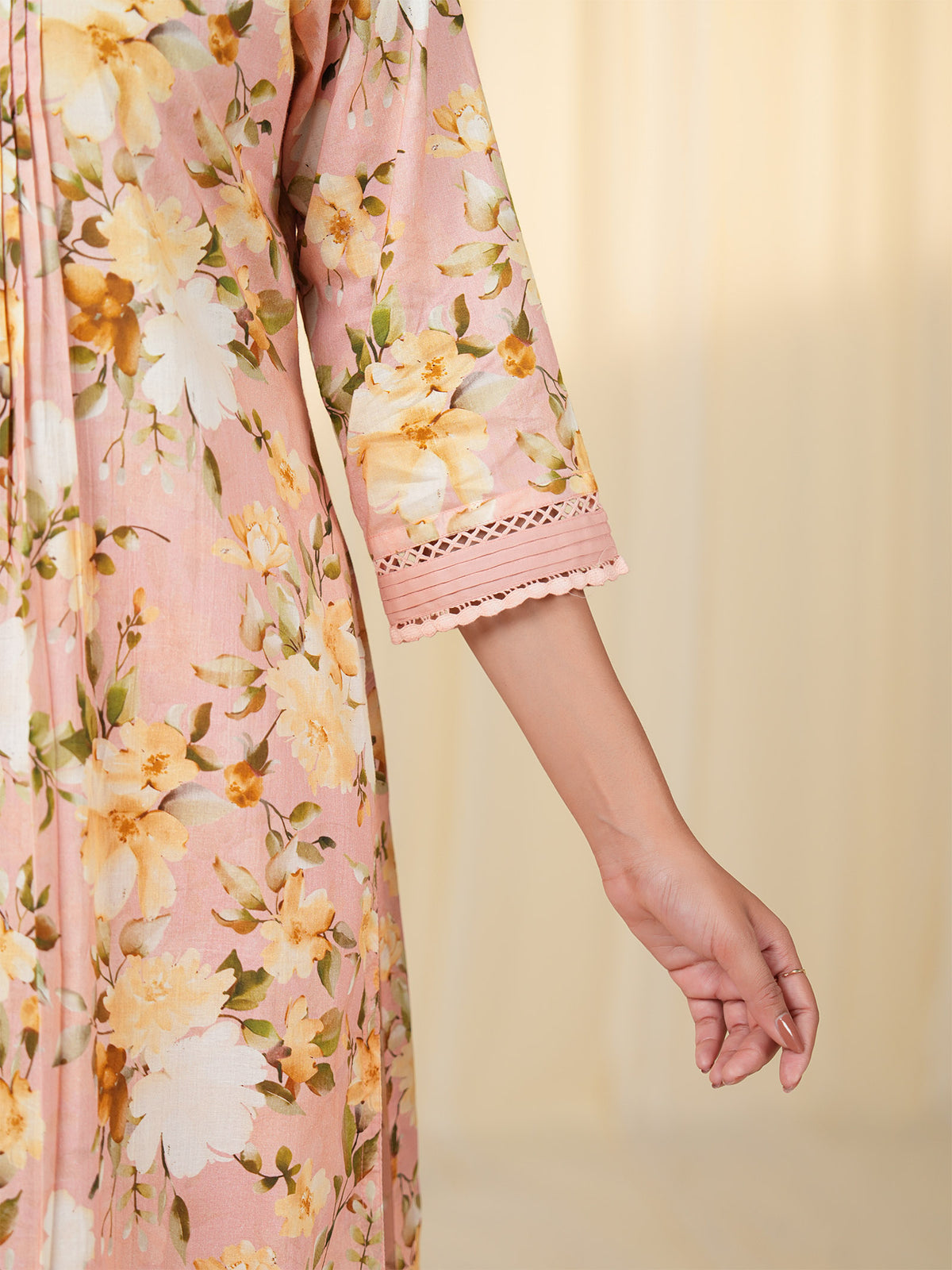 Peachy Cotton Kurta