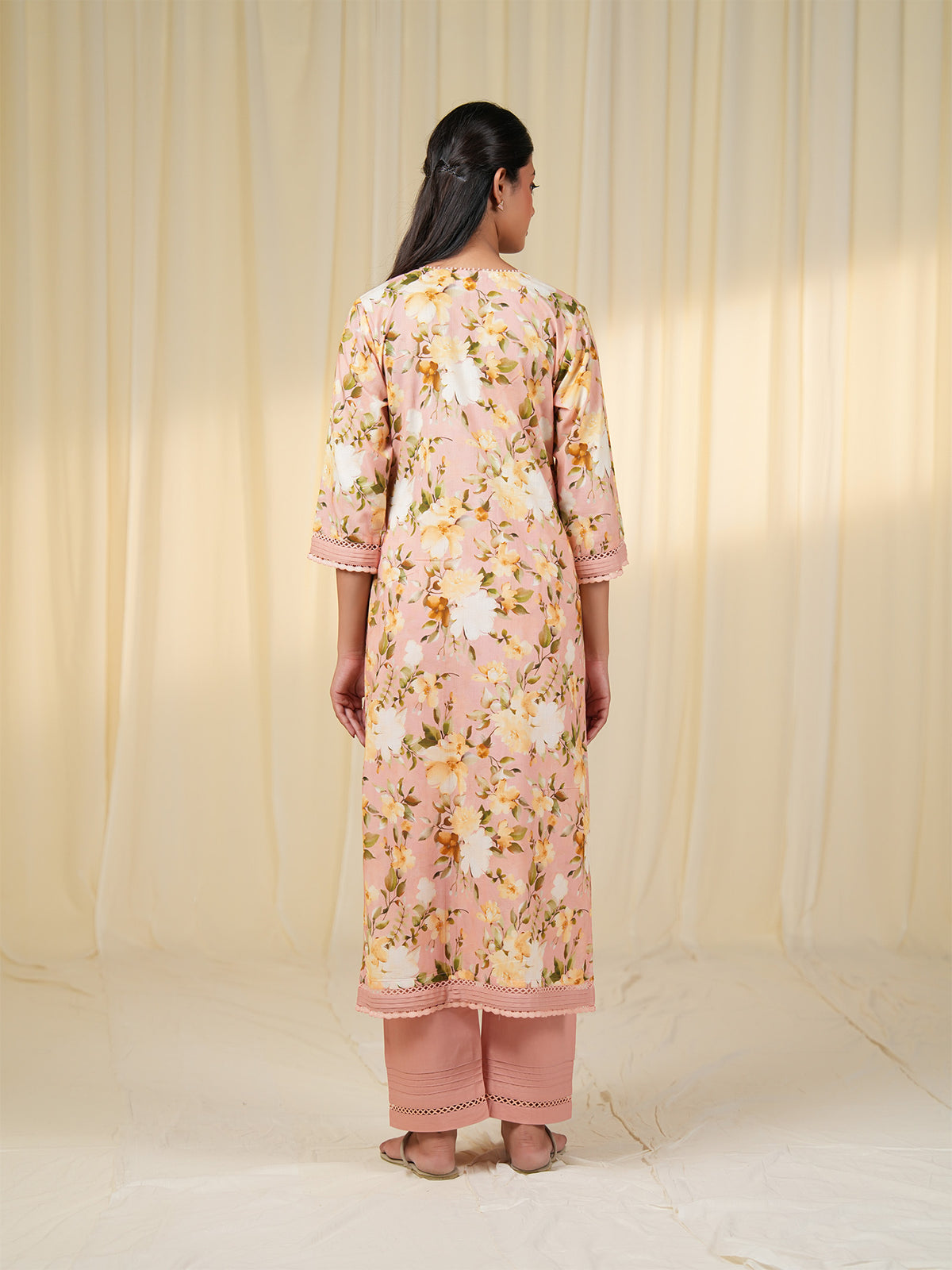 Peachy Cotton Kurta