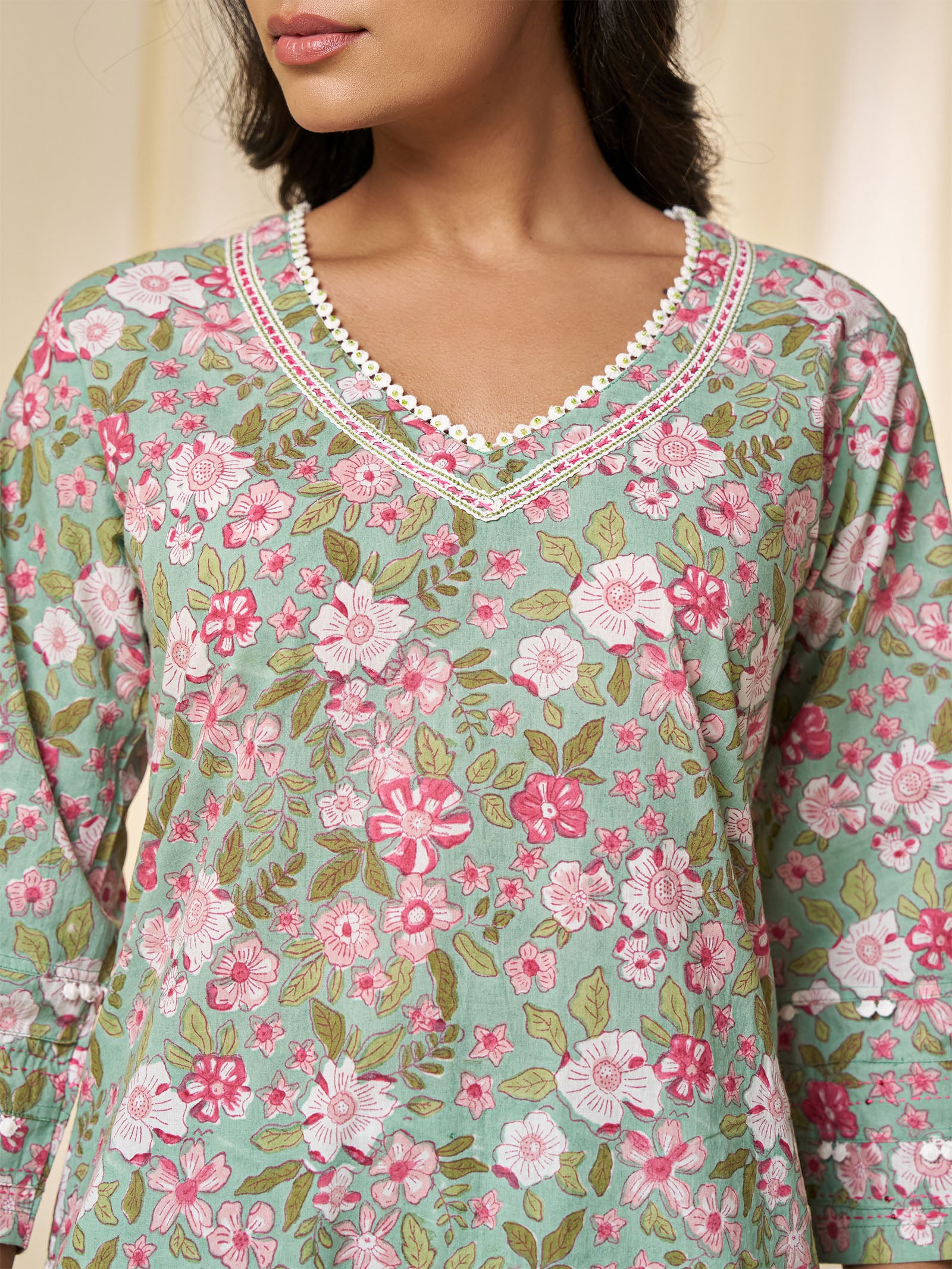 Phulwari Cotton Kurta