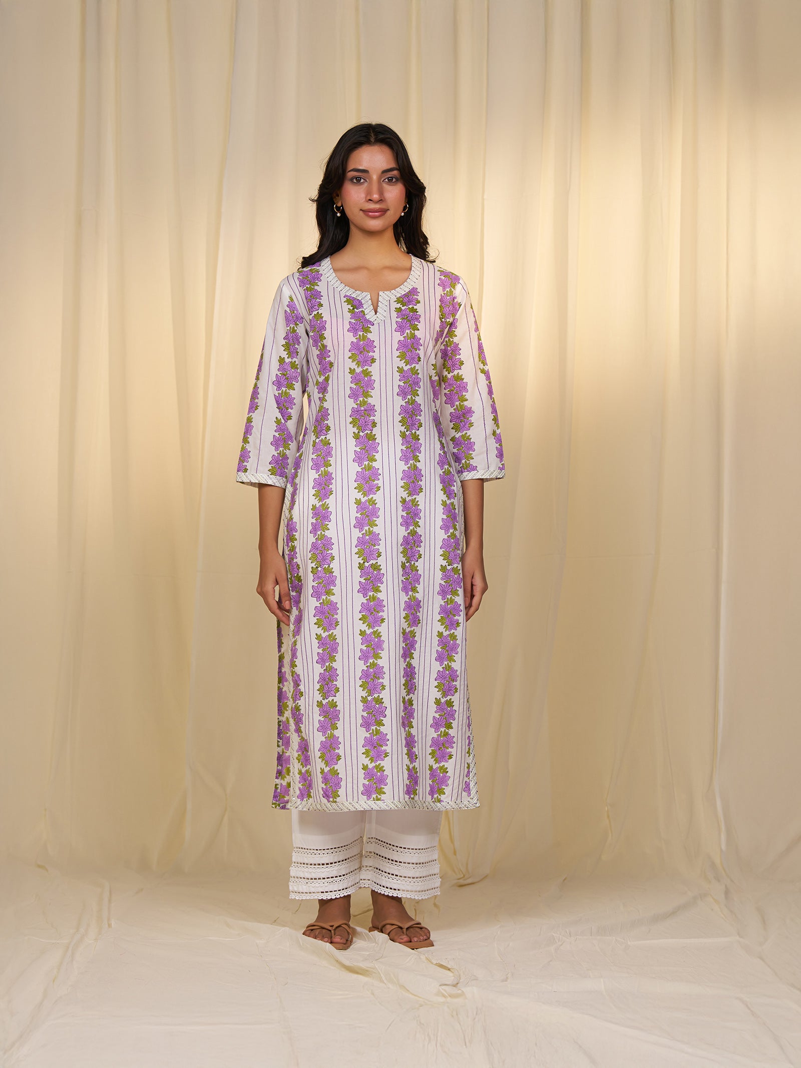 Polo Season Mauve Cotton Kurta