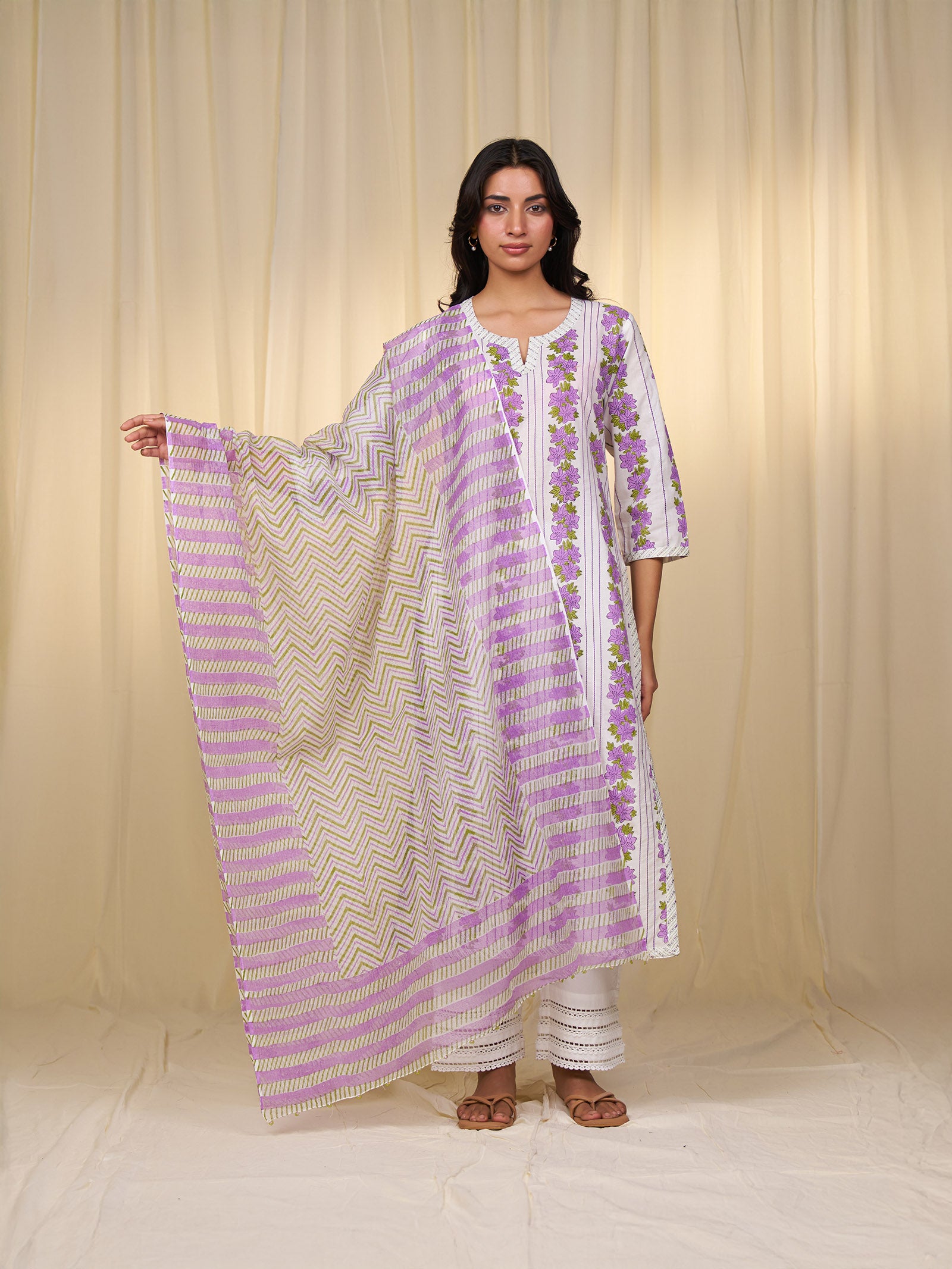 Polo Season Mauve Kota Dupatta