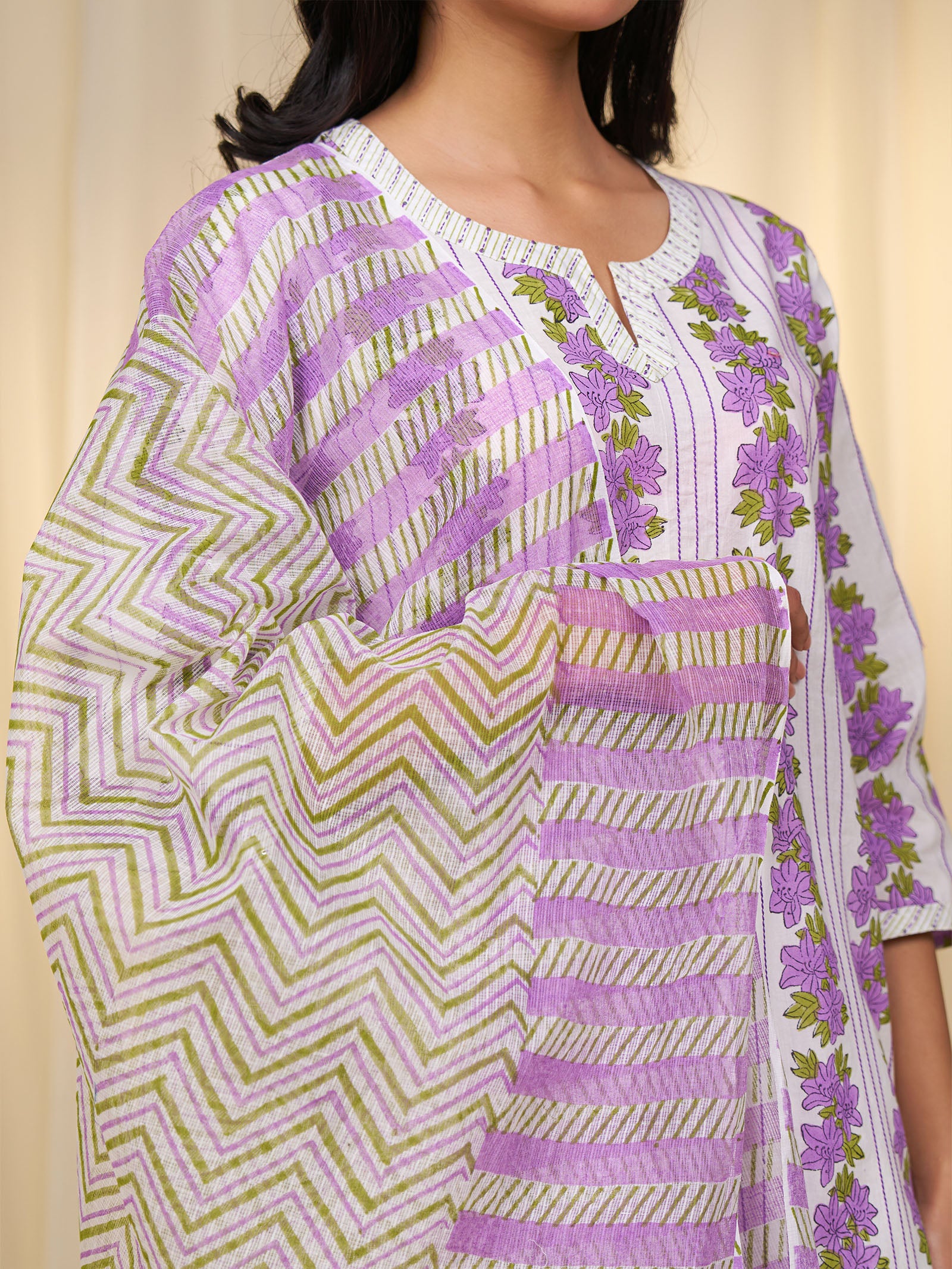 Polo Season Mauve Kota Dupatta