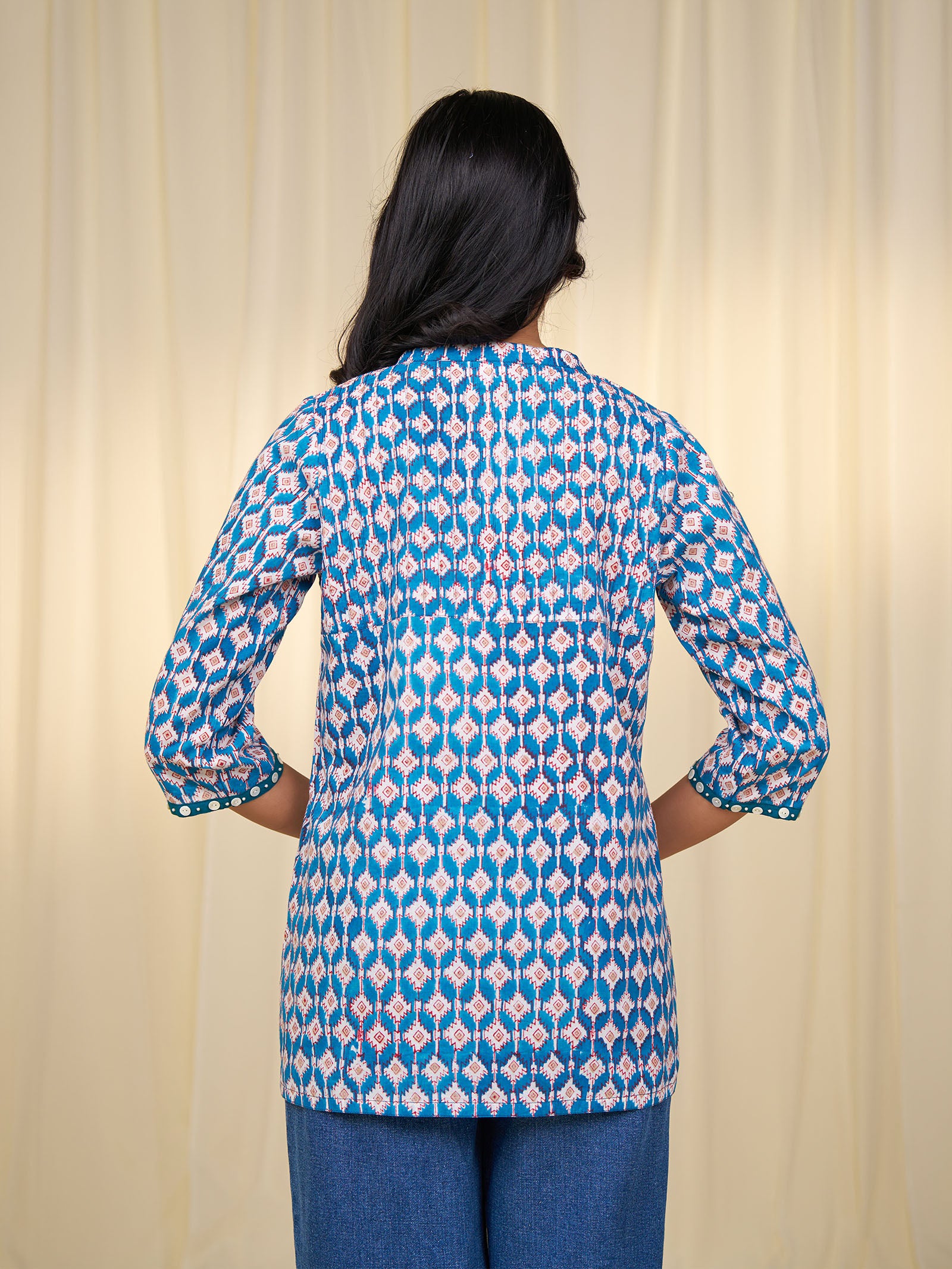 Teal Cotton Kurti