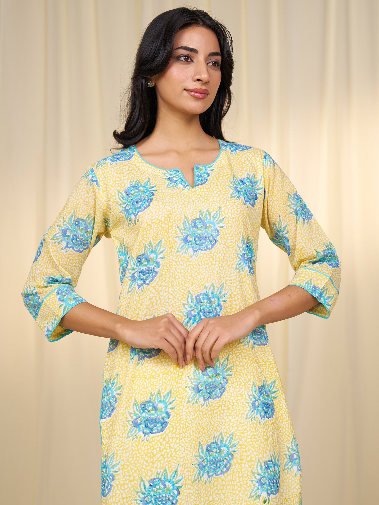 Neela Peela Cotton Kurta