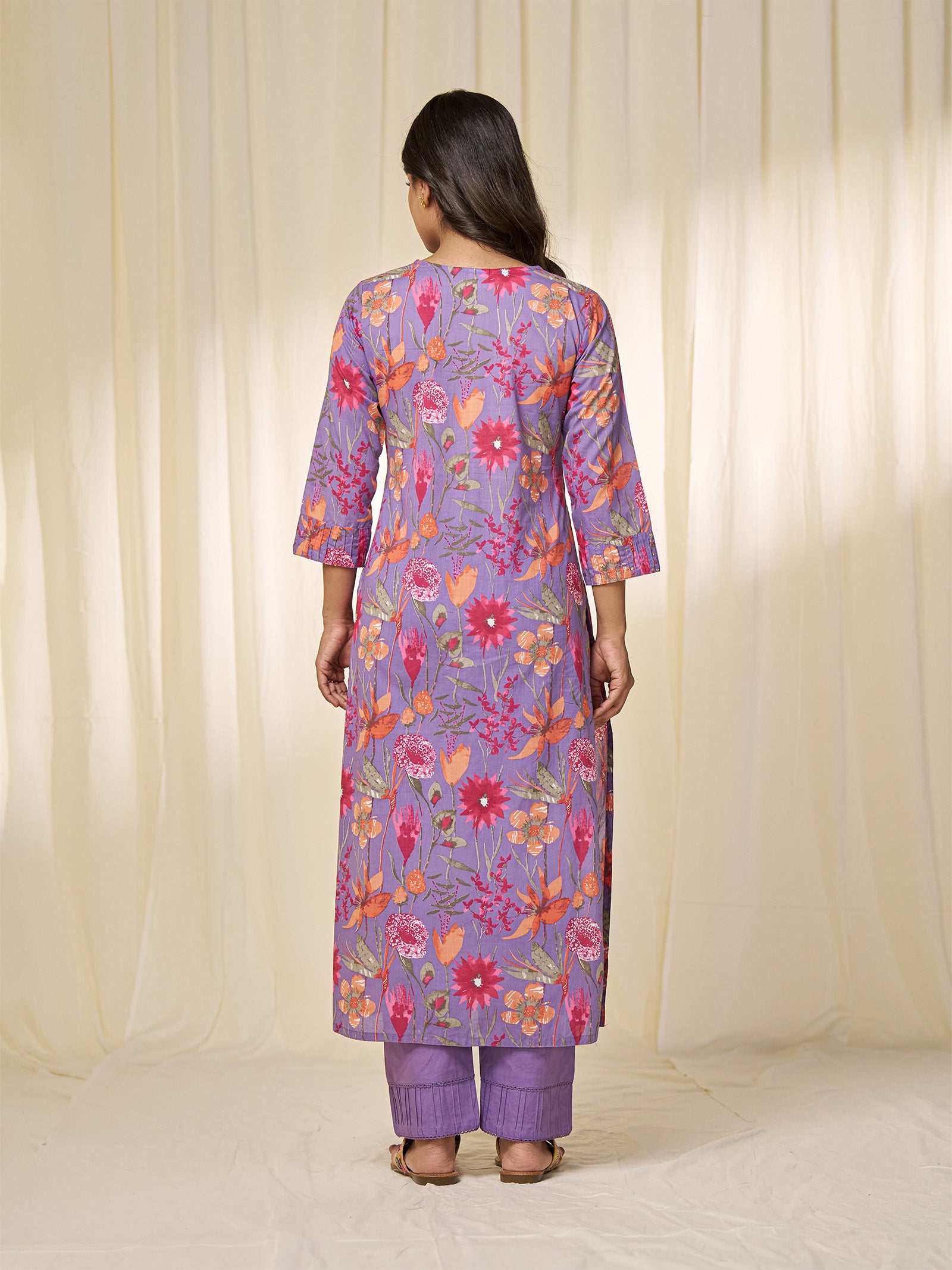 Purple Pizzazz Cotton Kurta