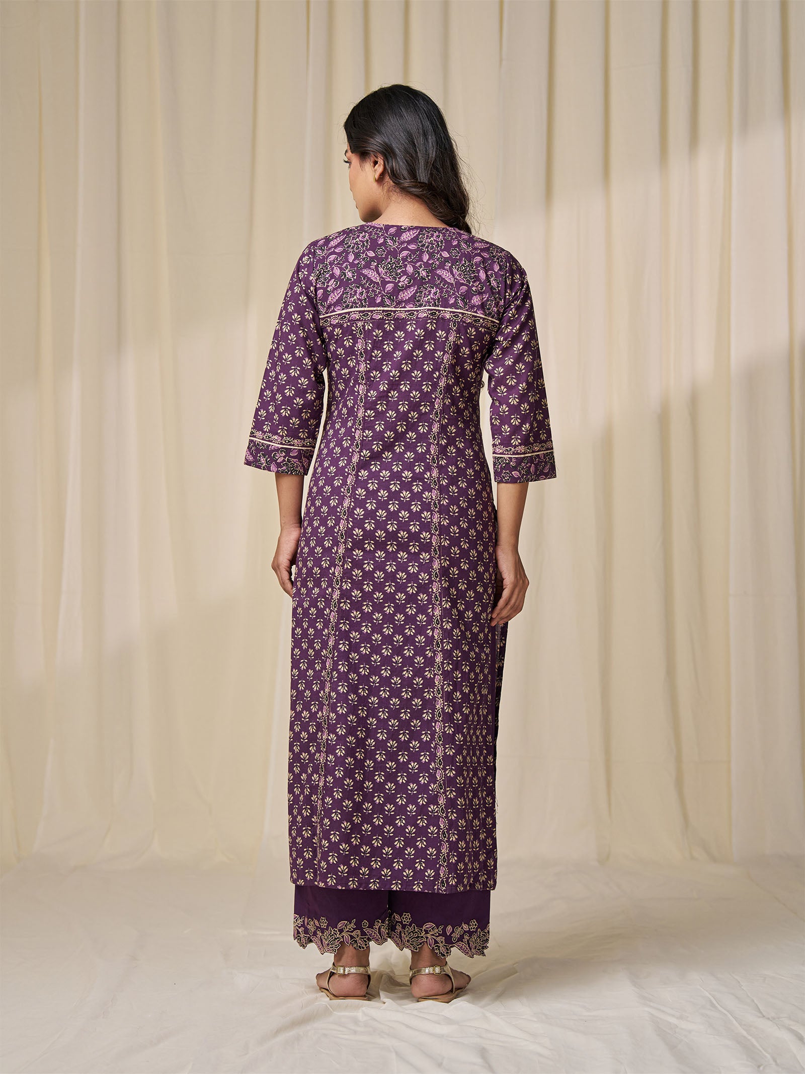 Purple Plum Cotton Kurta