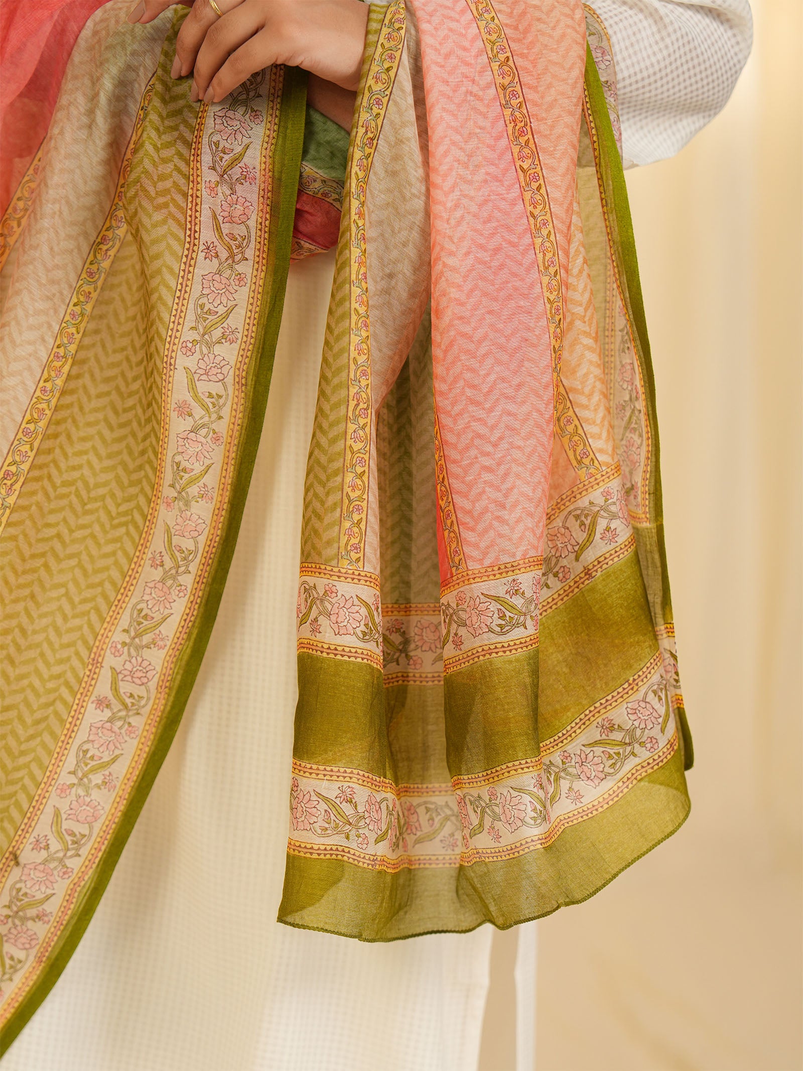Rainbow Chanderi Dupatta