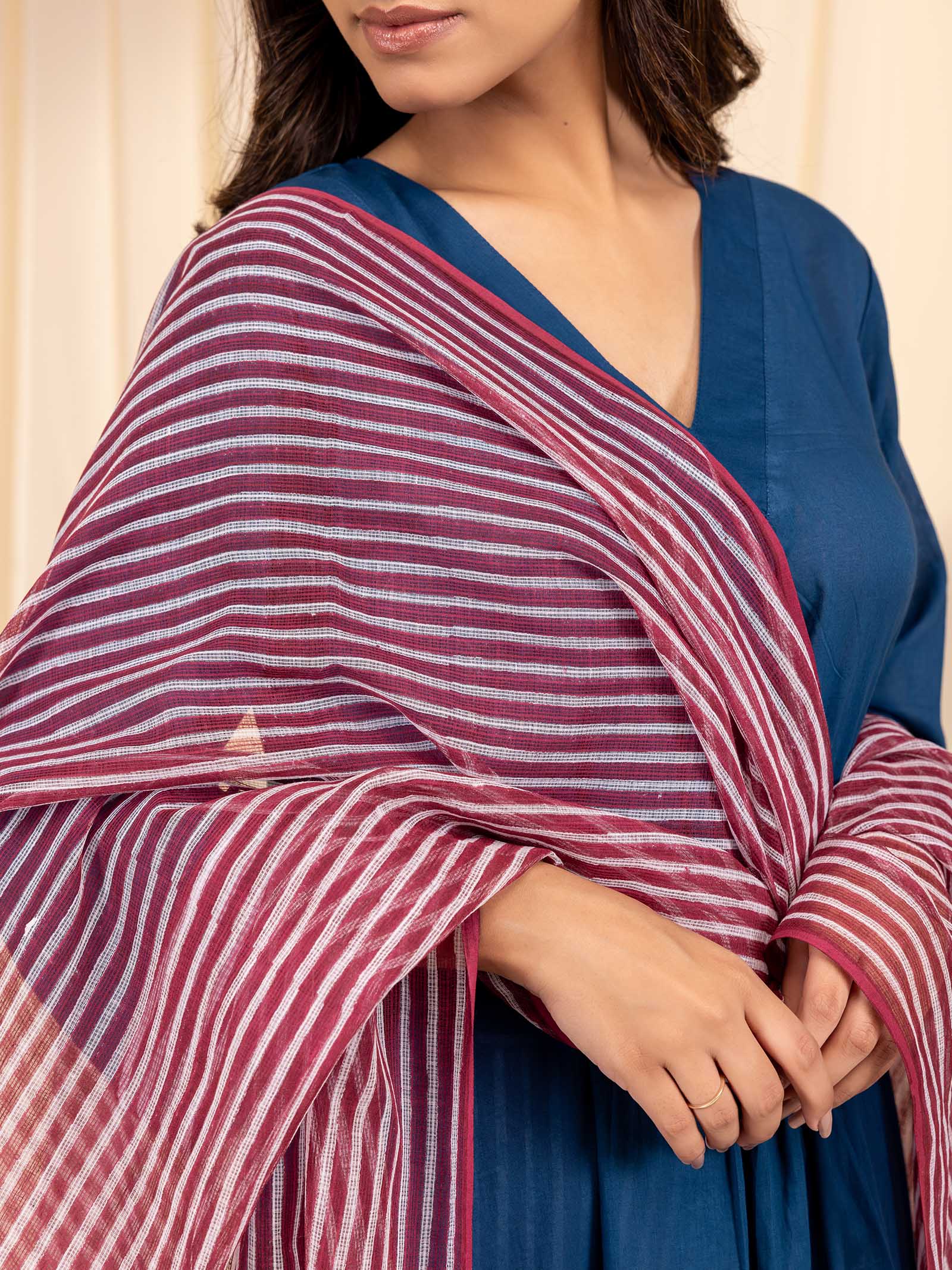 Raising Eyebrows Blue Kota Dupatta