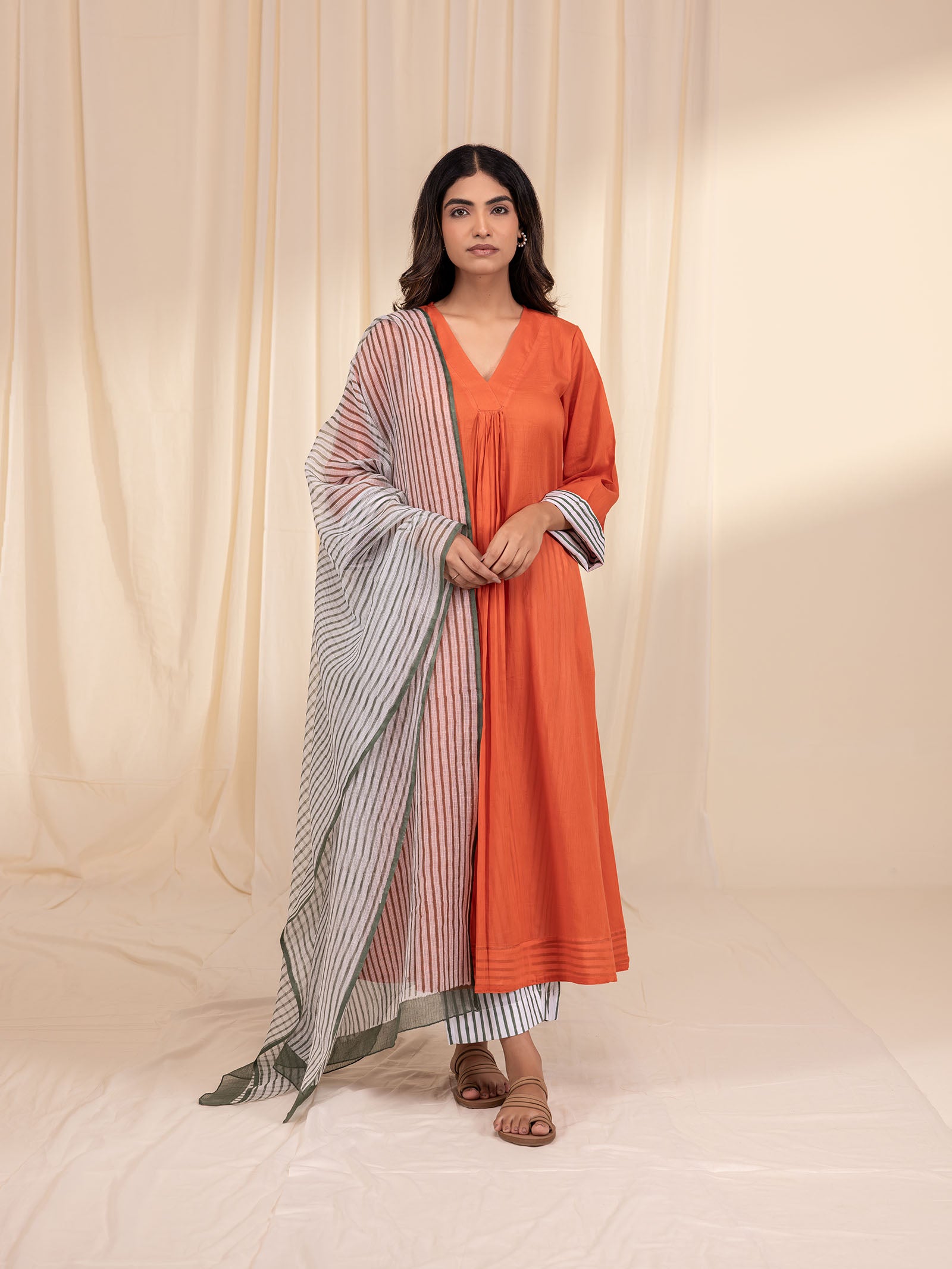 Raising Eyebrows Rust Voile Kurta