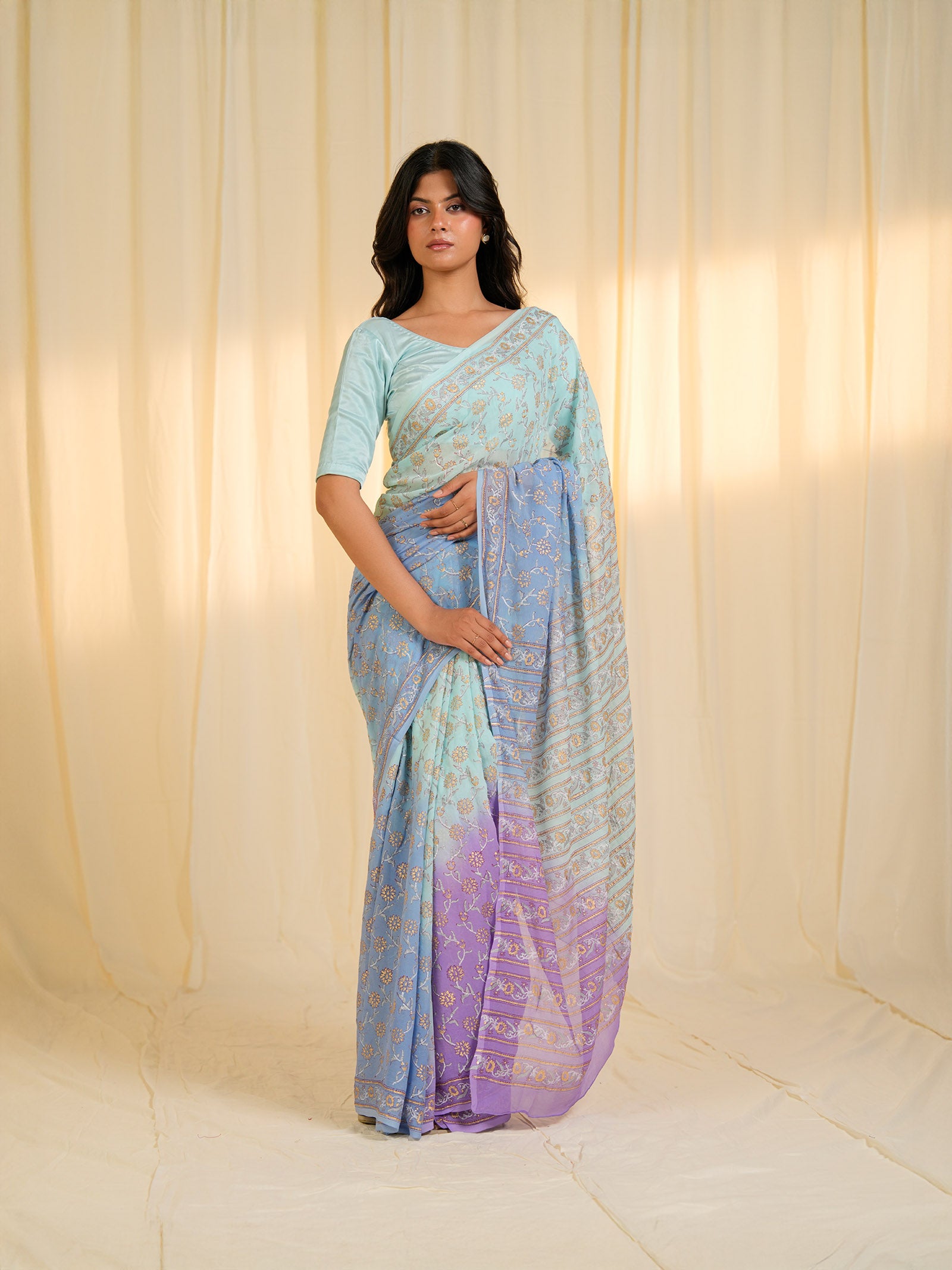 Rang Mandal Neelima Chiffon Saree
