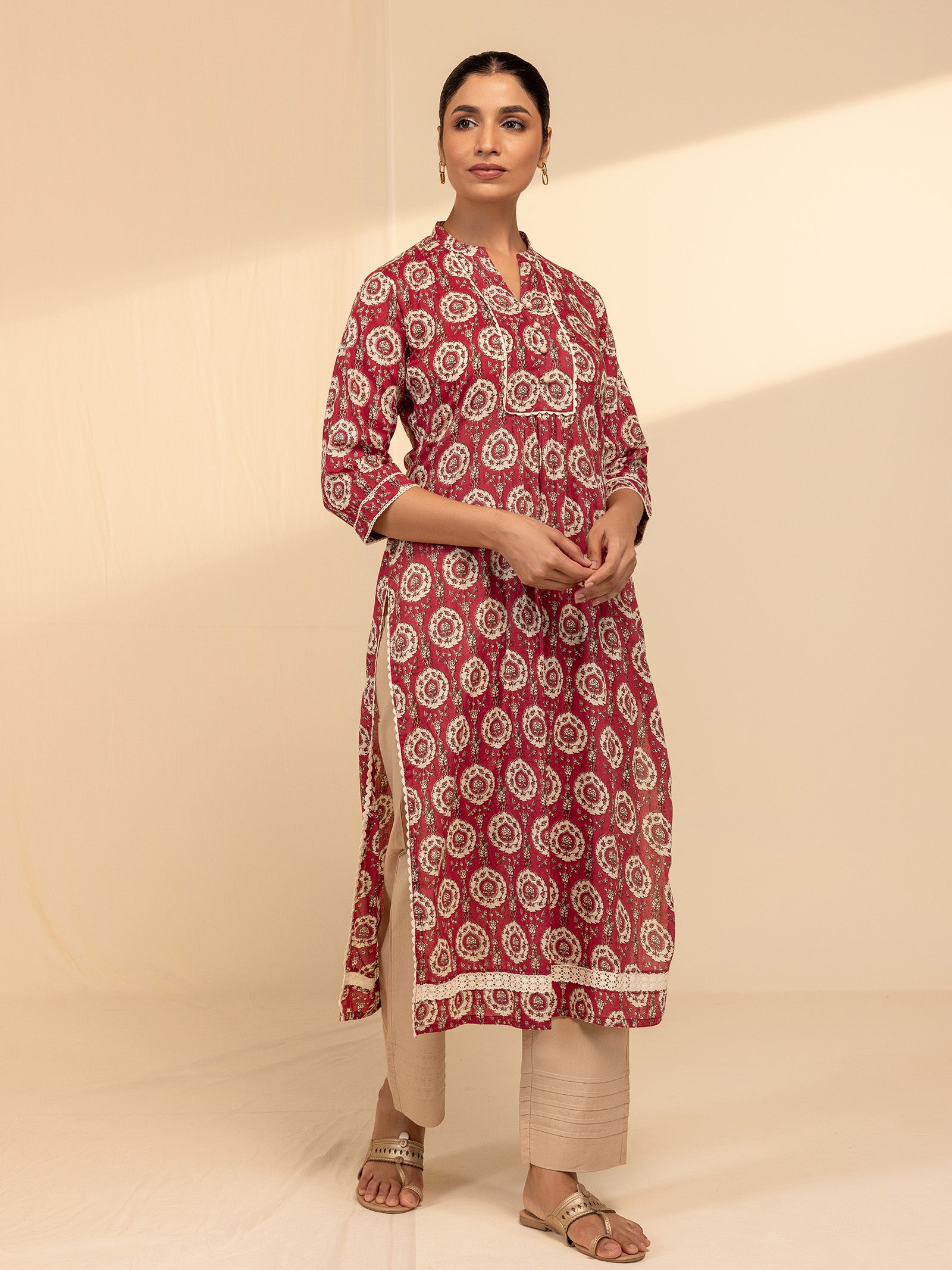 Ruby Voile Kurta
