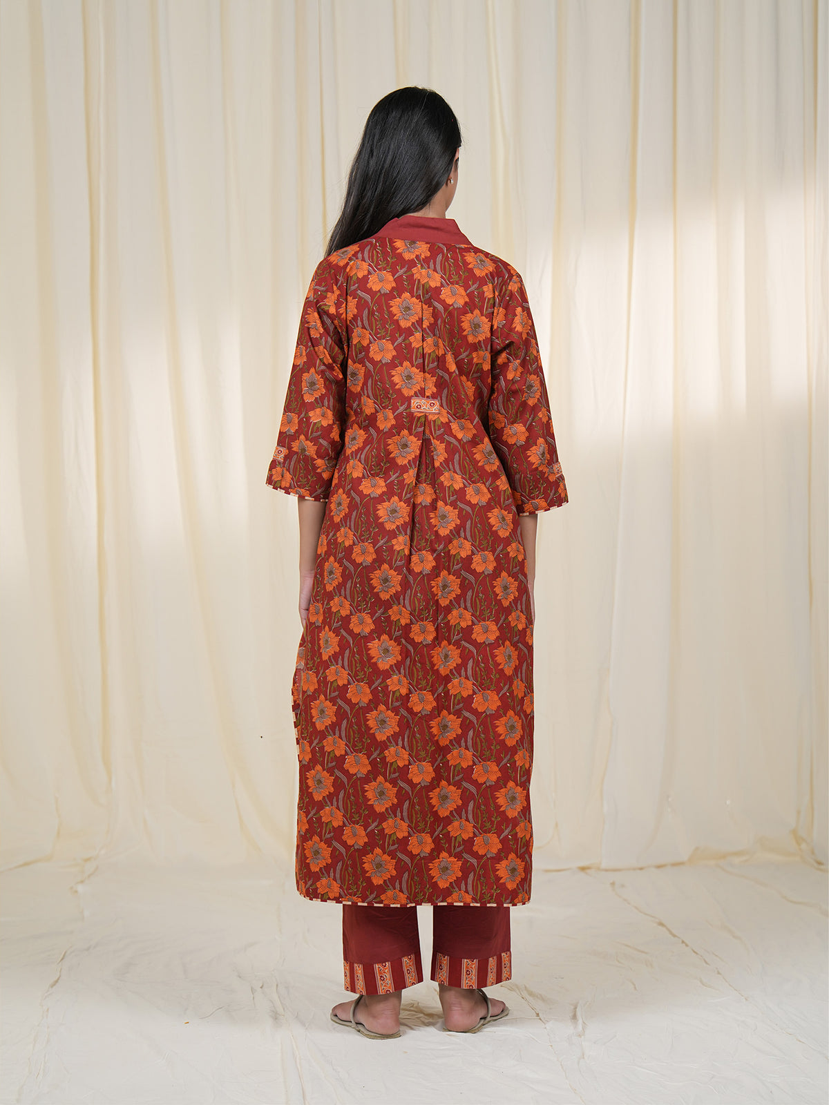 Rustic Indian Floral Cotton Kurta