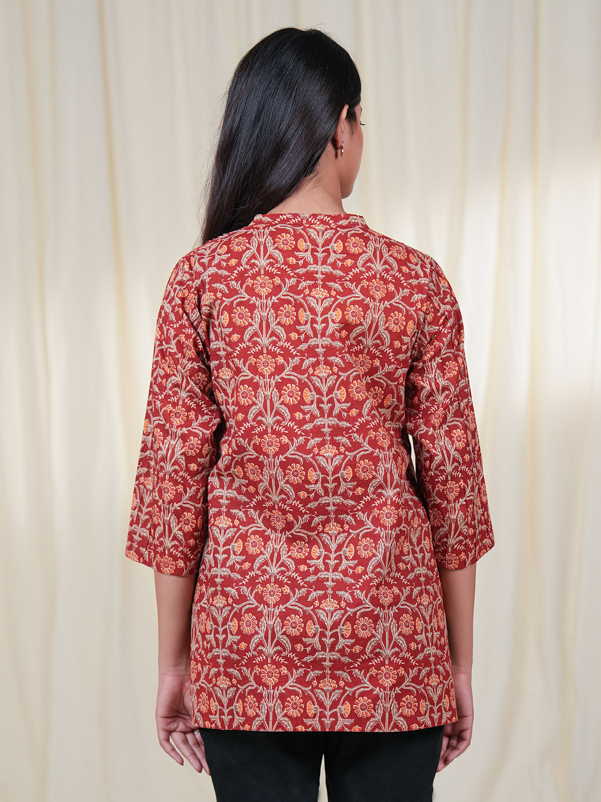 Rustic Indian Jaal Cotton Kurti