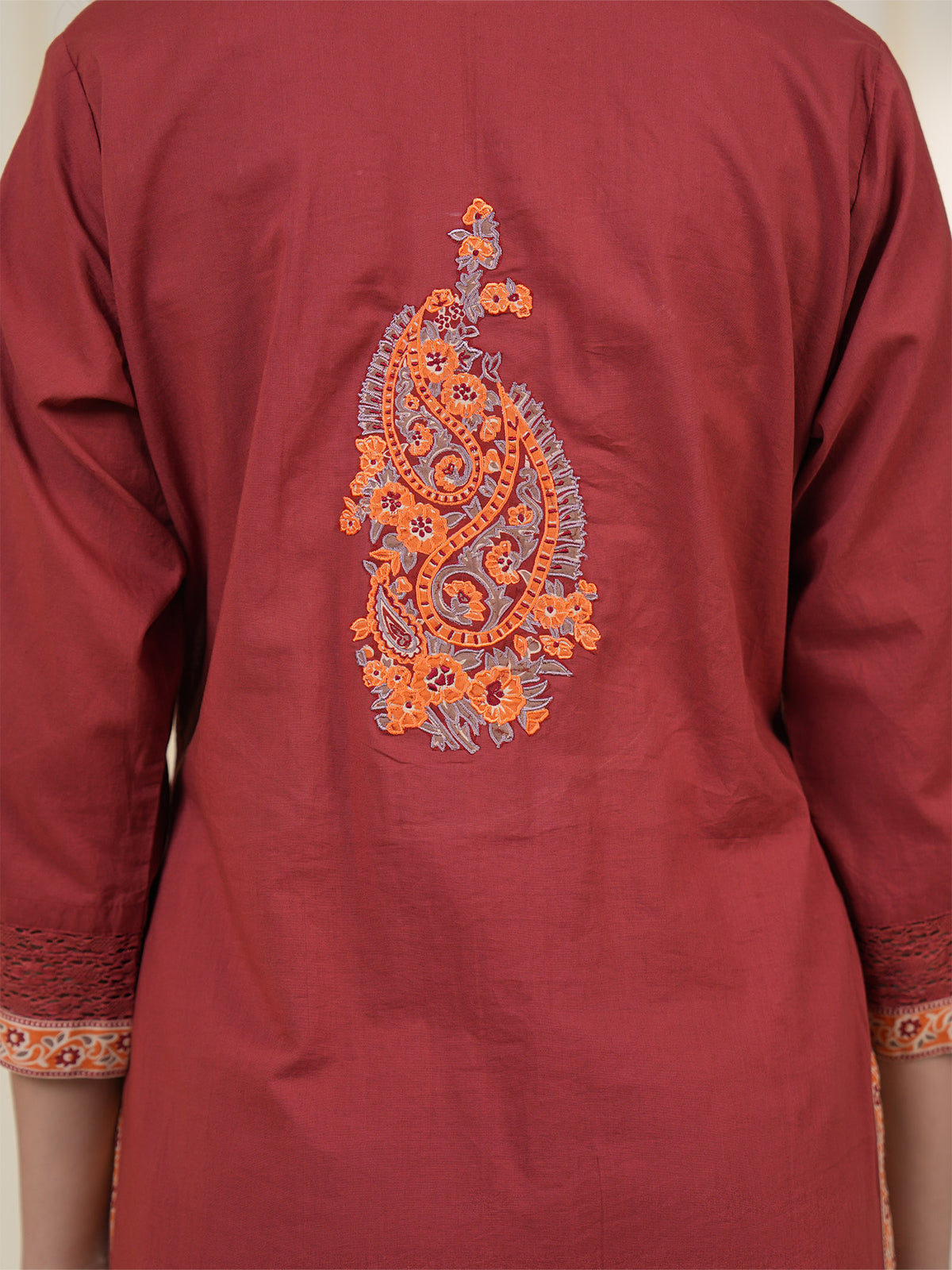 Rustic Indian Plain Cotton Kurta