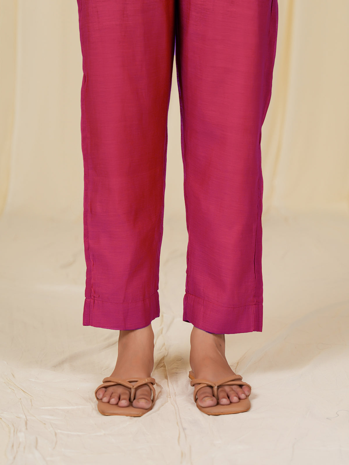 Sada Suhagan Cosmos Valley Bamboo Silk Straight Pants
