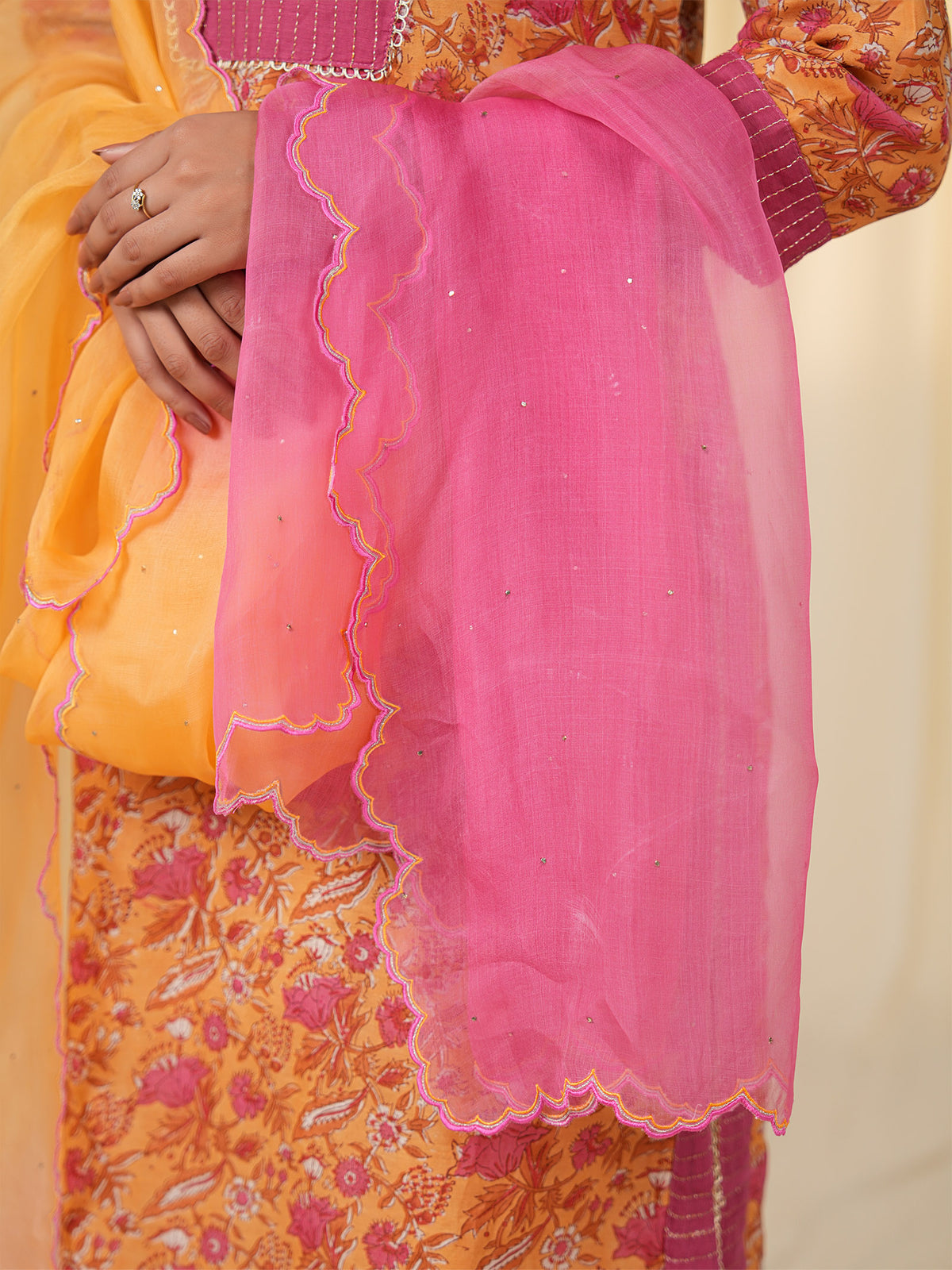 Sada Suhagan Cosmos Valley Organza Dupatta