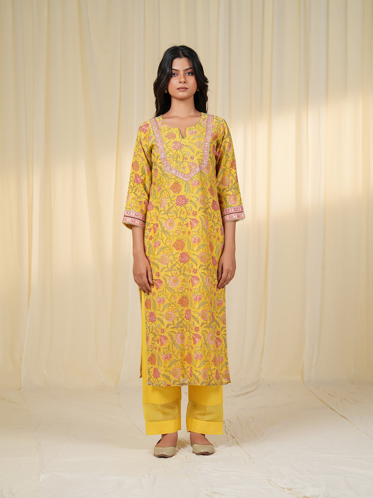 Sada Suhagan Payal Chanderi Kurta
