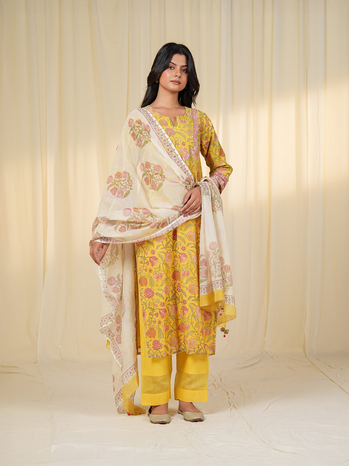 Sada Suhagan Payal Chanderi Kurta
