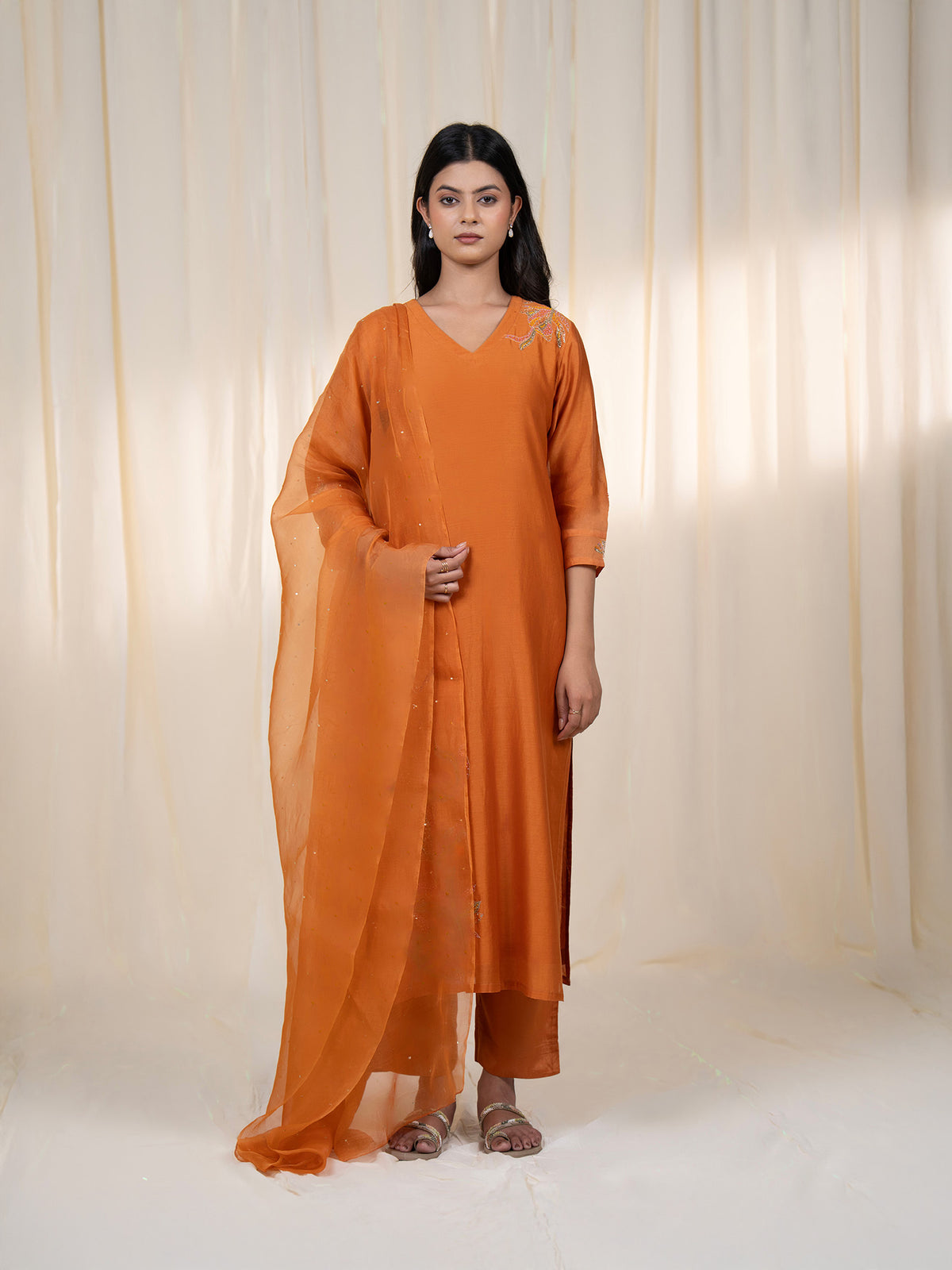 Sada Suhagan Shagun Chanderi Kurta