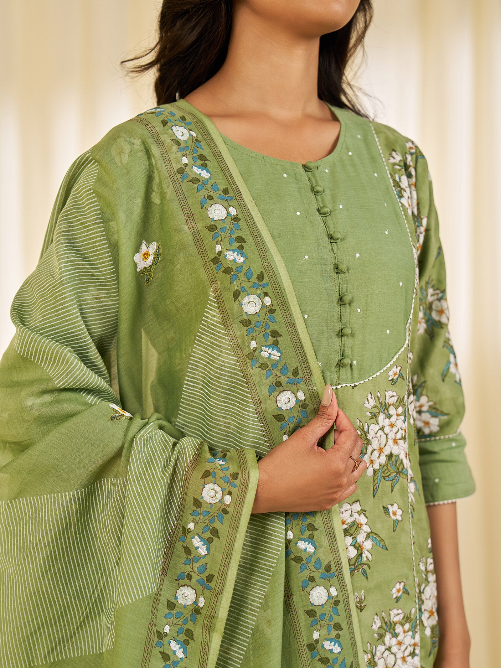 Sadabahar Chanderi Dupatta