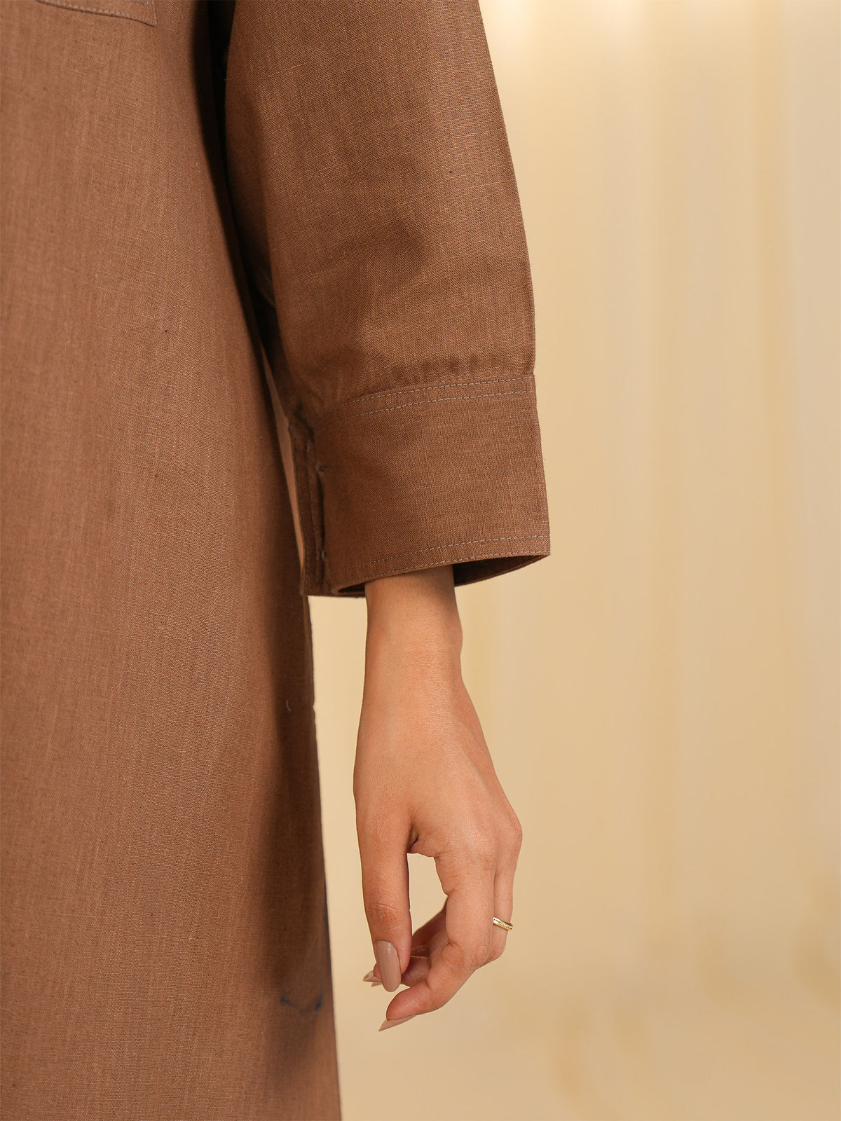 Safari - Beige Cotton Jumpsuit