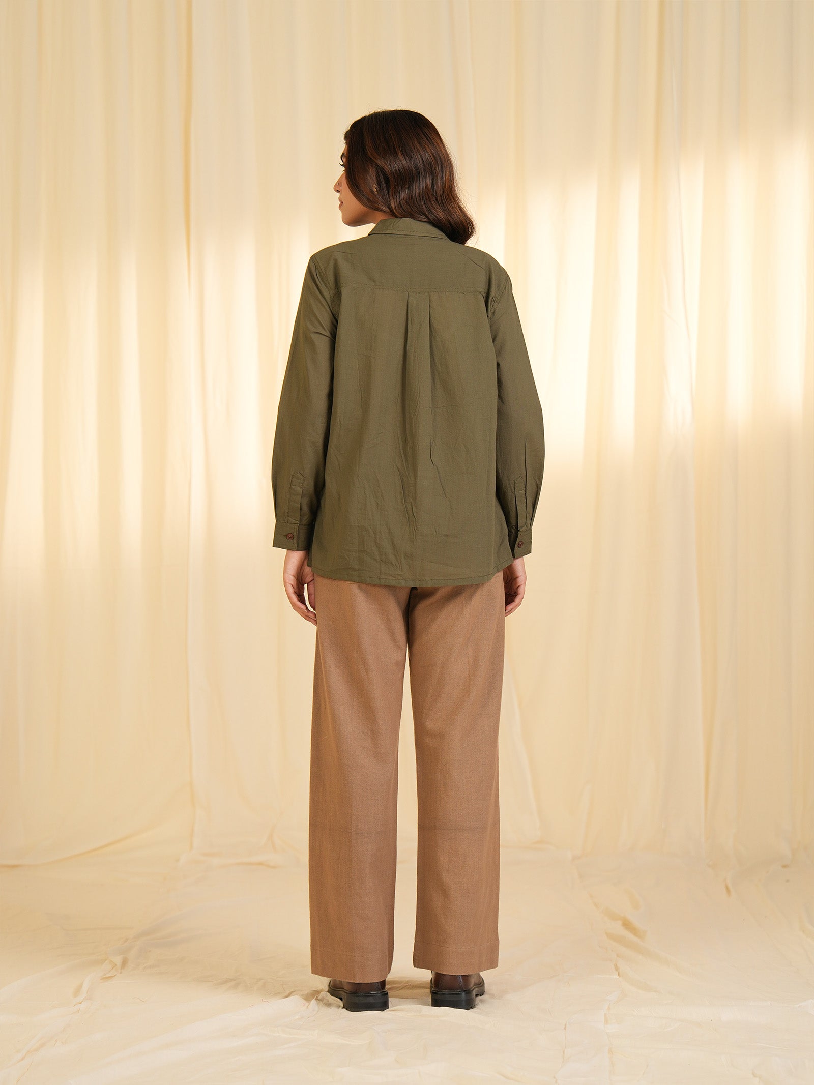 Safari - Olive Green Cotton Shirt