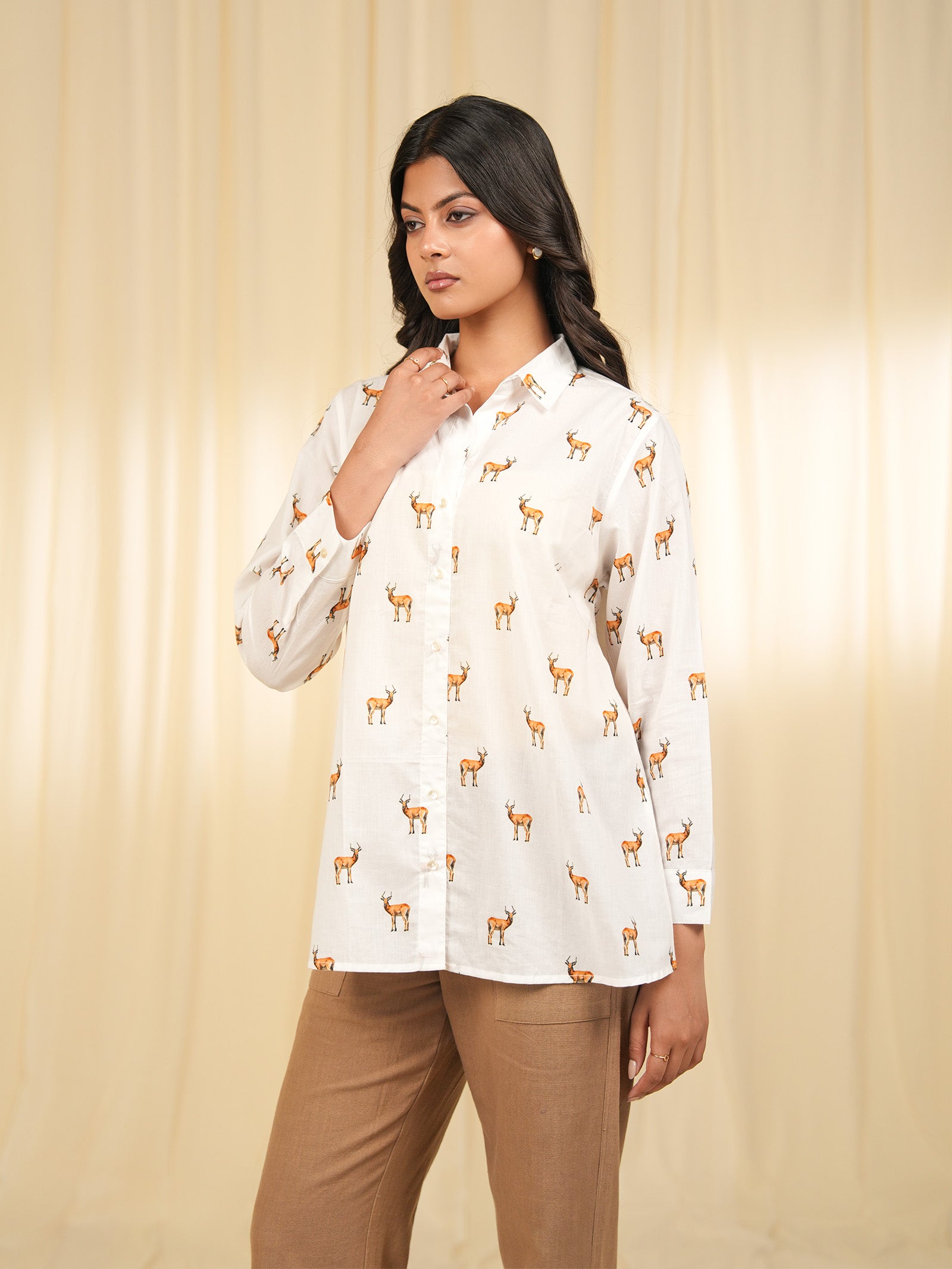 Safari - Reedbuck White Cotton Shirt