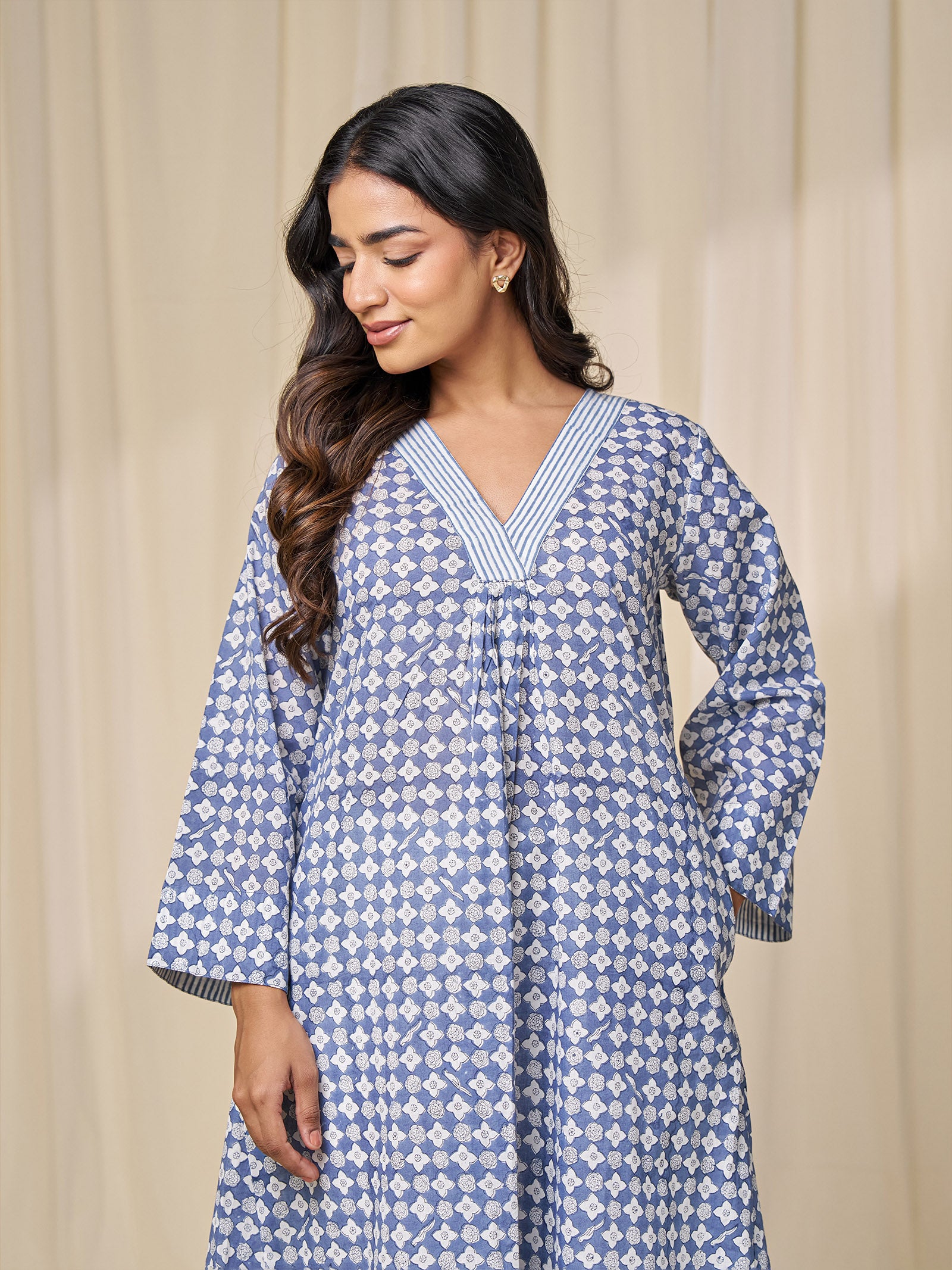 Cloudy Mist Voile Kurta