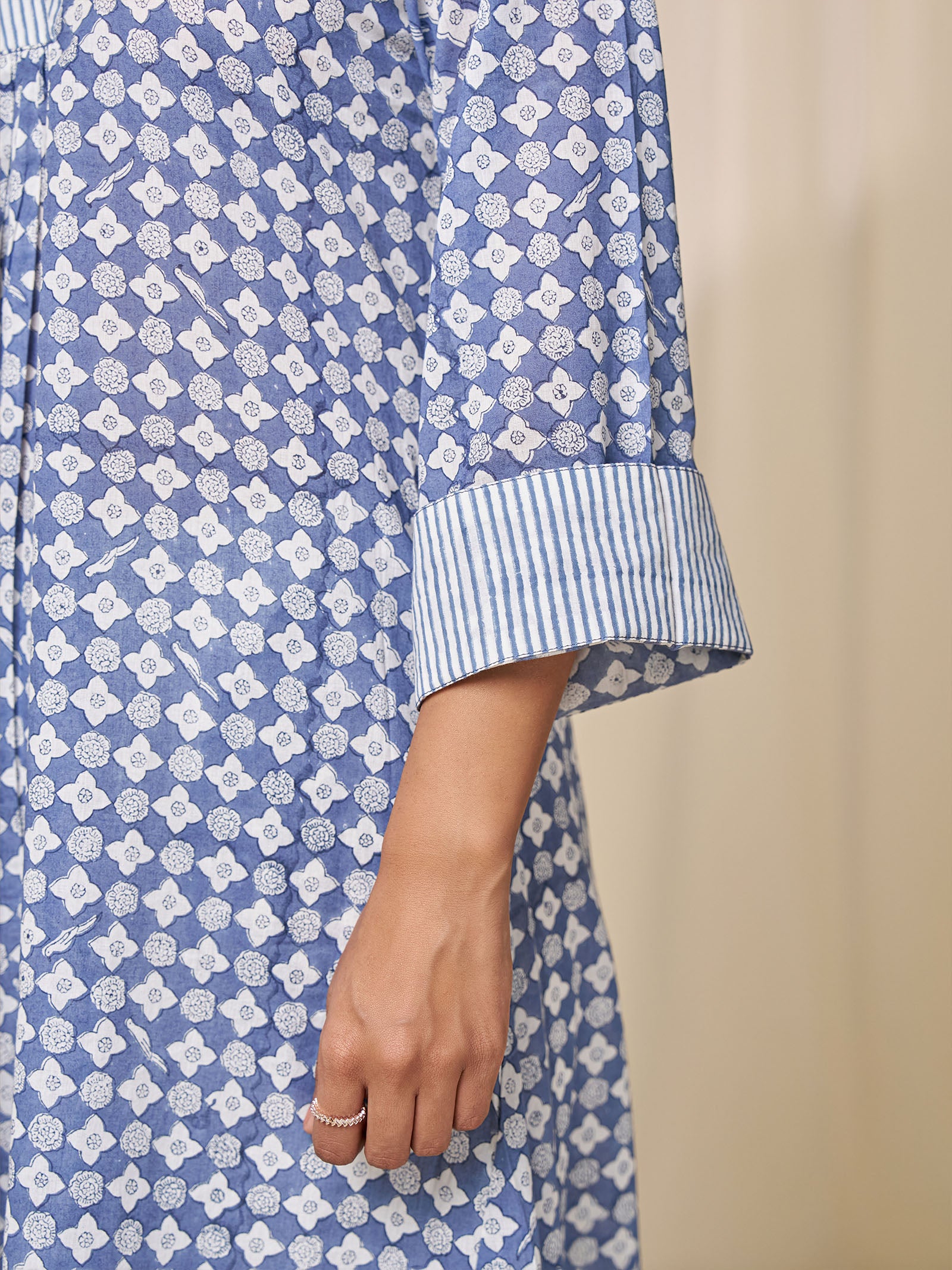 Cloudy Mist Voile Kurta