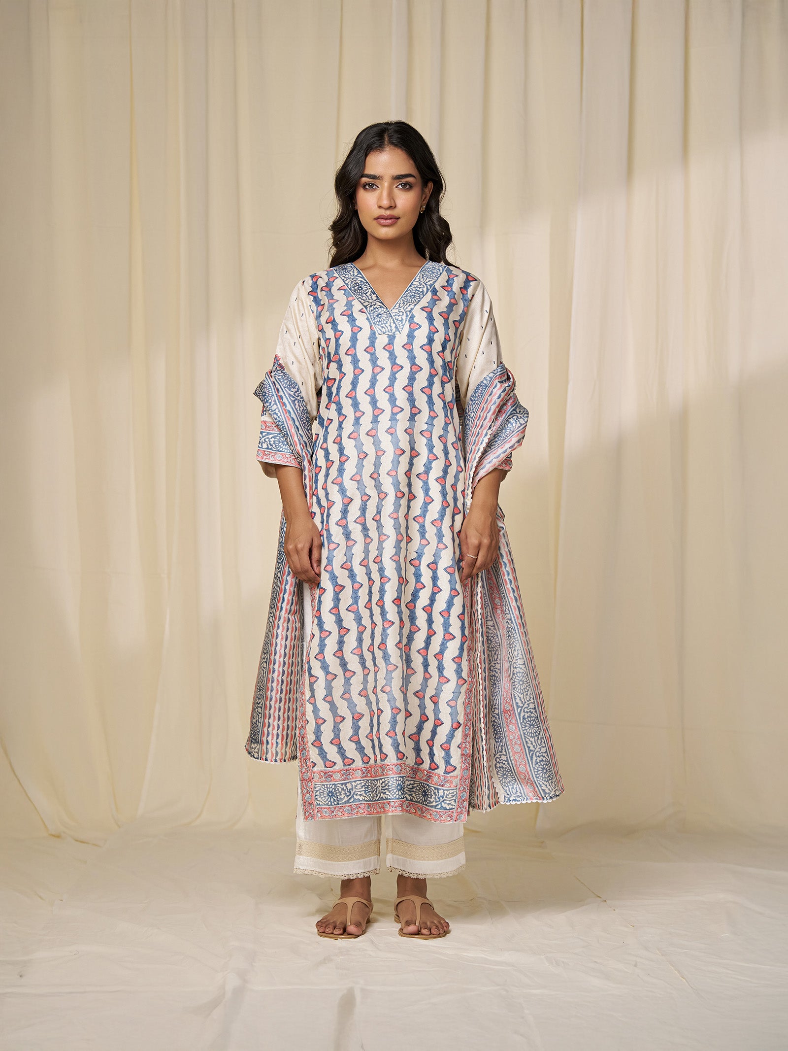 Badam Tussar Silk Dupatta