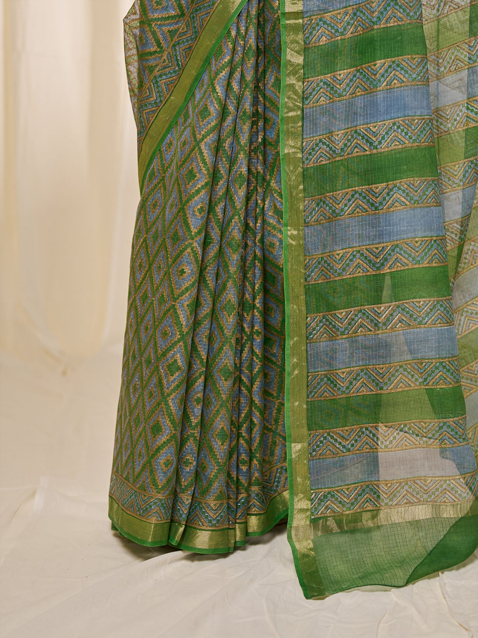 Kohinoor Green Kota Silk Saree