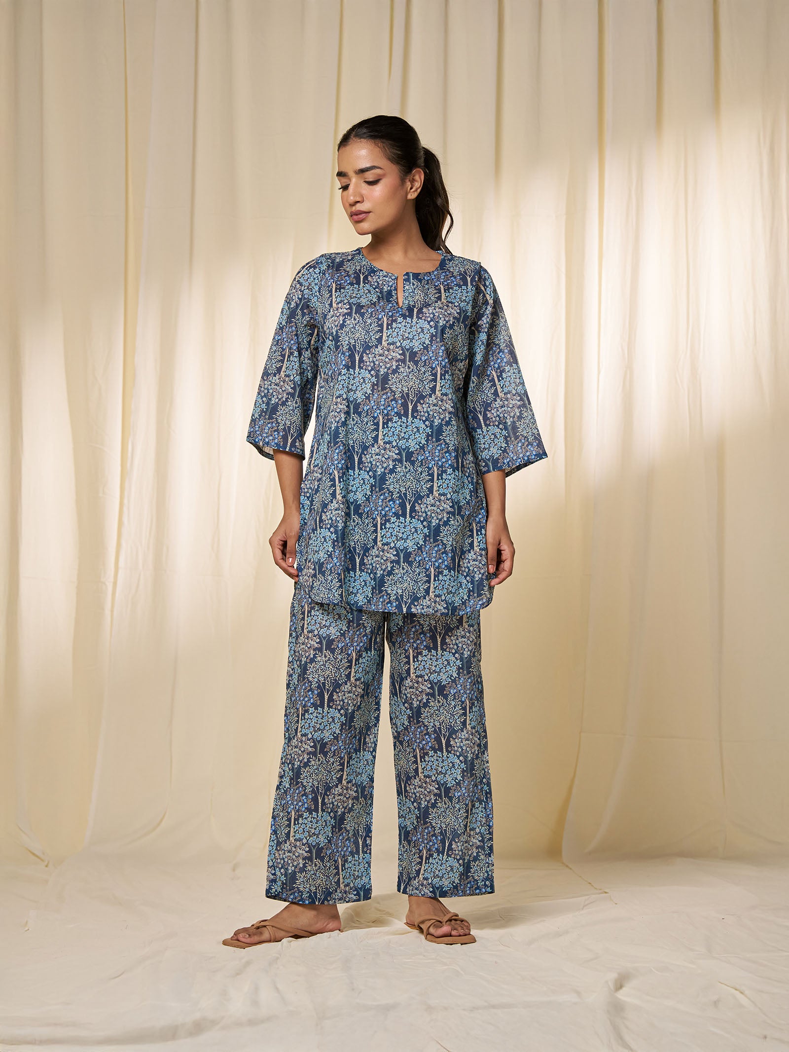 Moonlit Trees Voile Night Suit