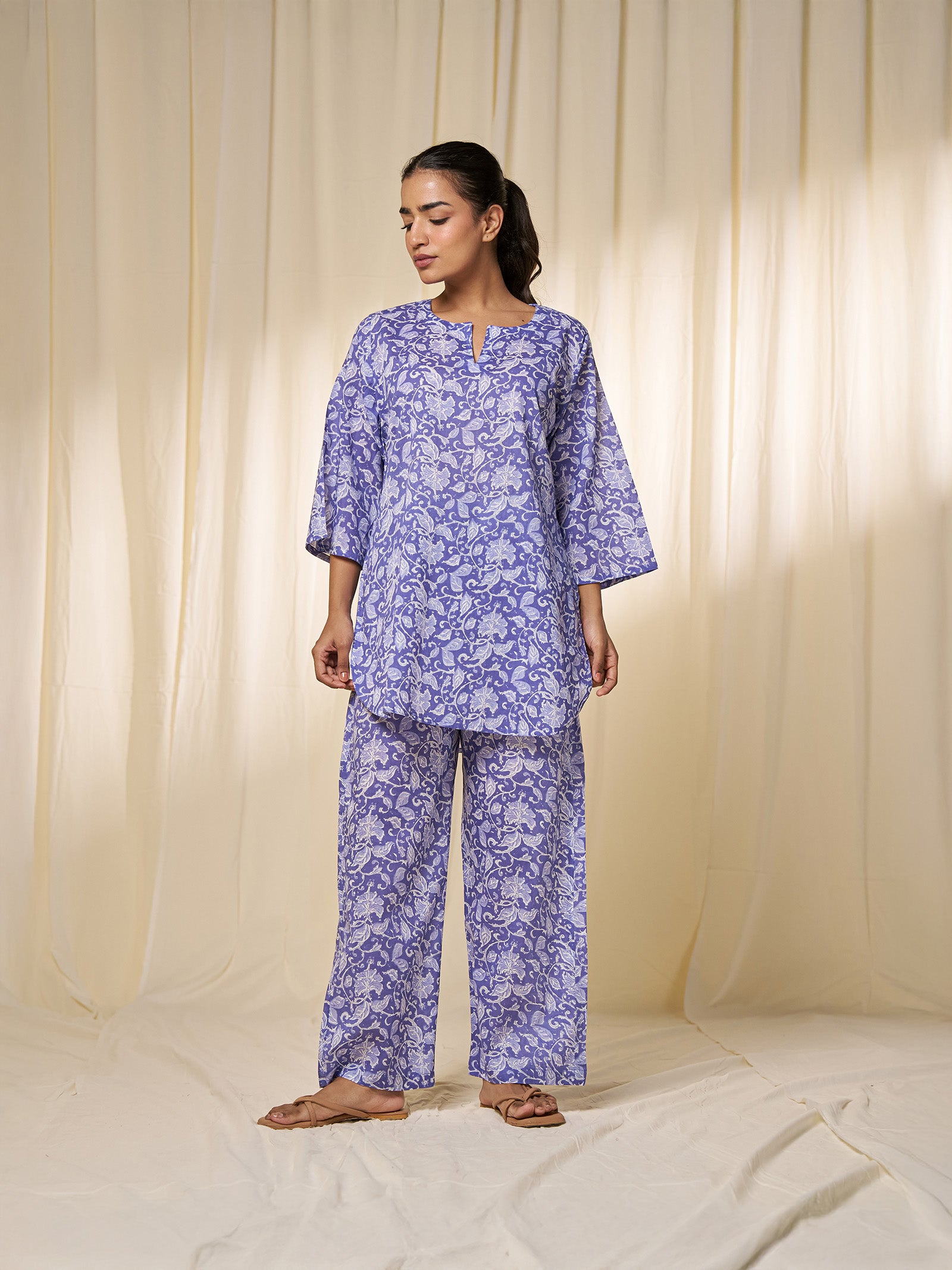 Sleepy Grape Voile Night Suit