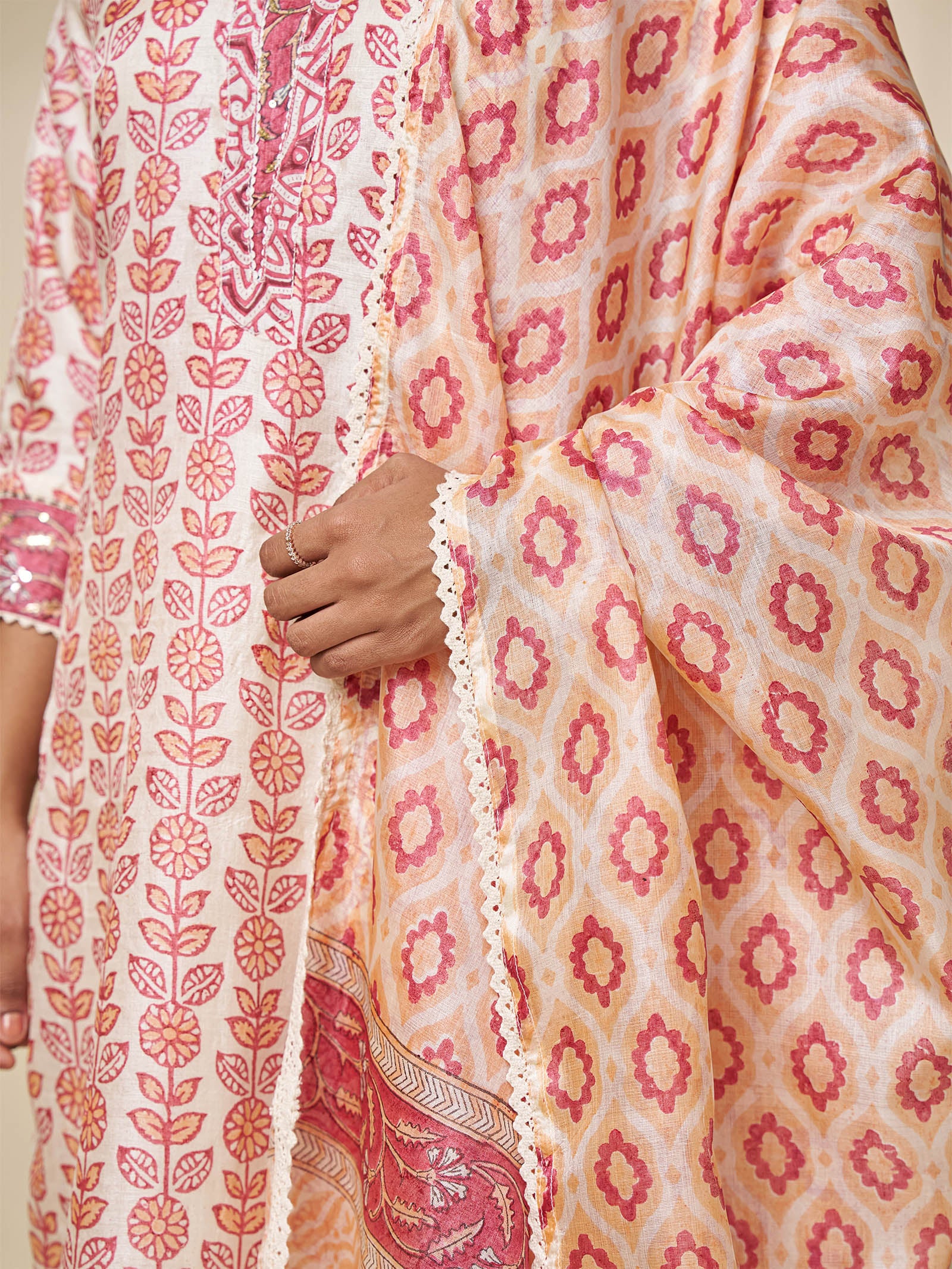 Narangi Bagh Tussar Silk Dupatta